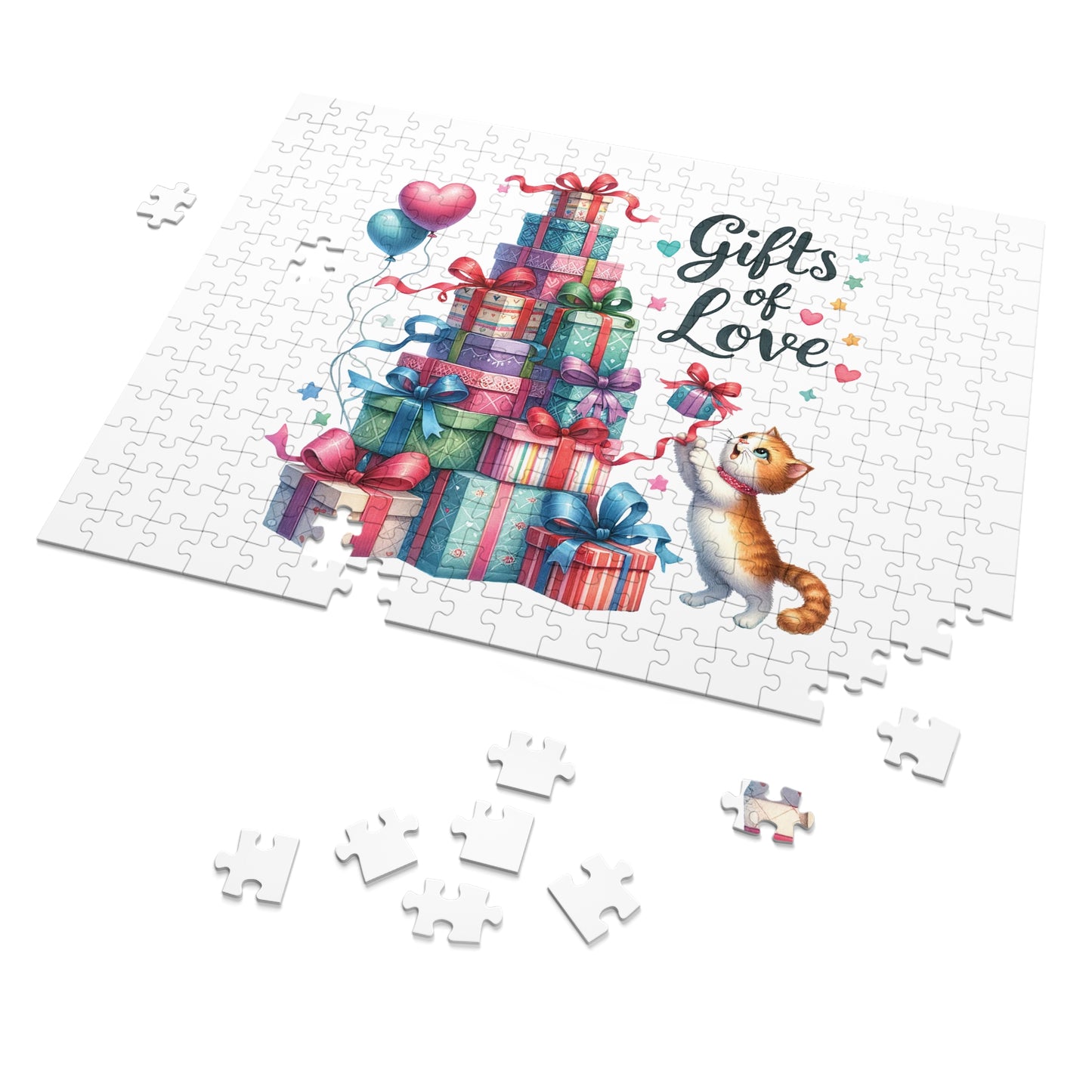 Jigsaw Puzzle, Christmas, Present Tree, Personalised/Non-Personalised (30, 110, 252, 500,1000-Piece)