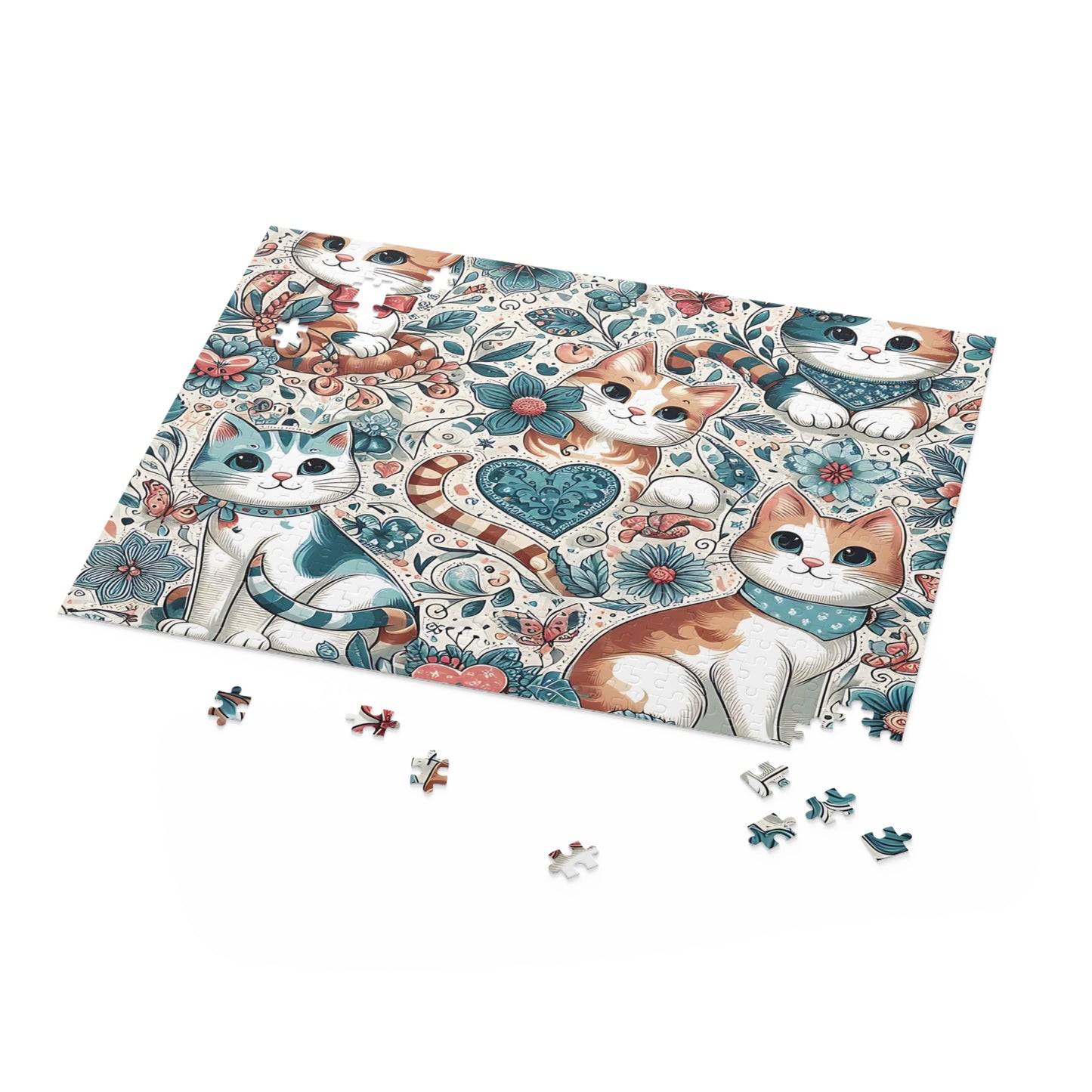 Personalised/Non-Personalised Puzzle, Cats (120, 252, 500-Piece)