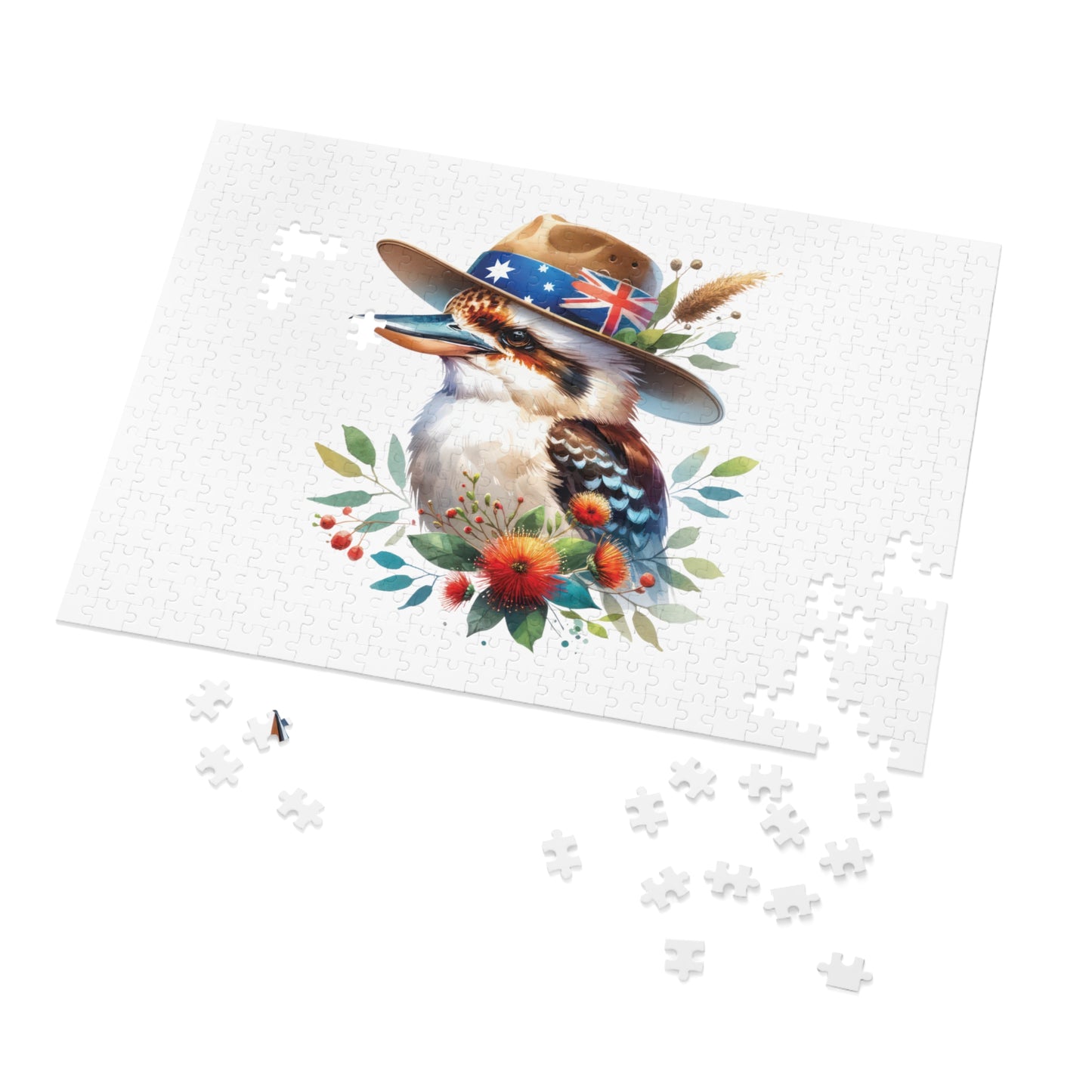 Jigsaw Puzzle in Tin, Australian Animals, Kookaburra, Personalised/Non-Personalised, awd-1338 (30, 110, 252, 500,1000-Piece)