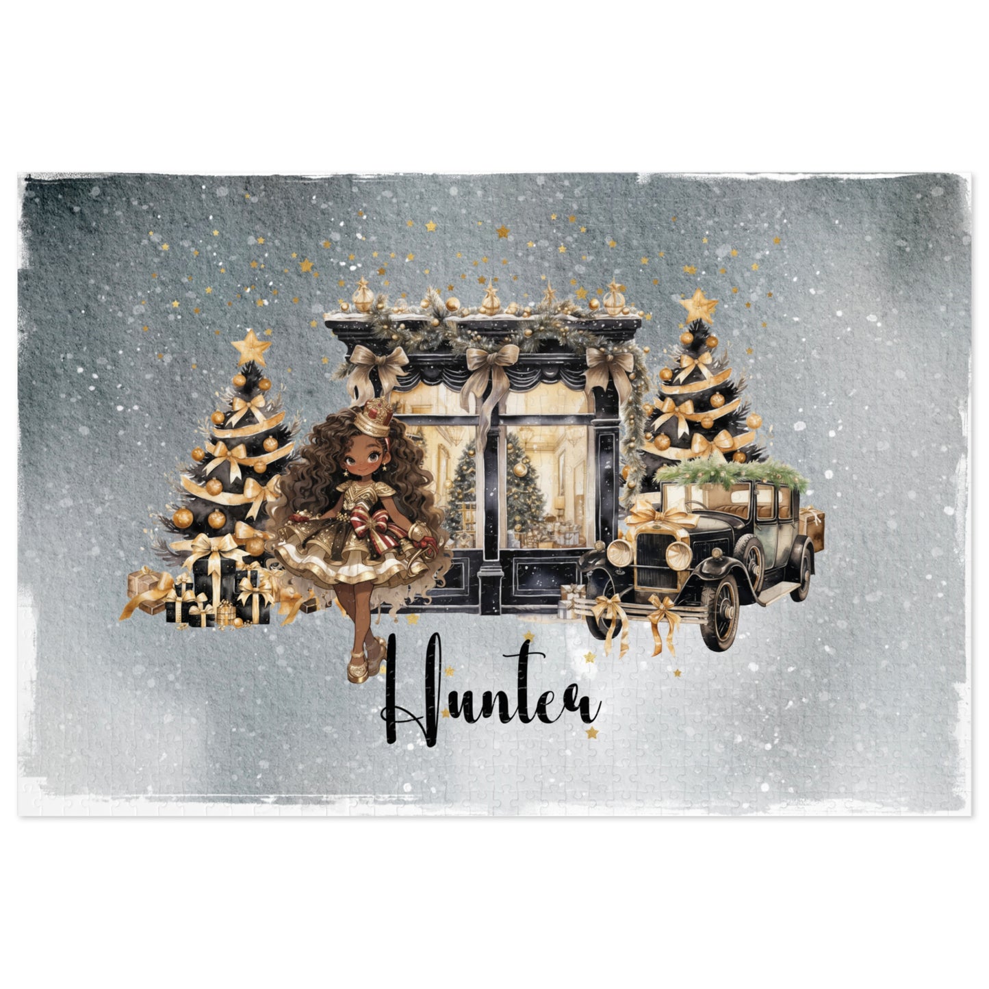 Puzzle, Black and Gold Nutcracker, Personalised/Non-Personalised (30, 110, 252, 500,1000-Piece)