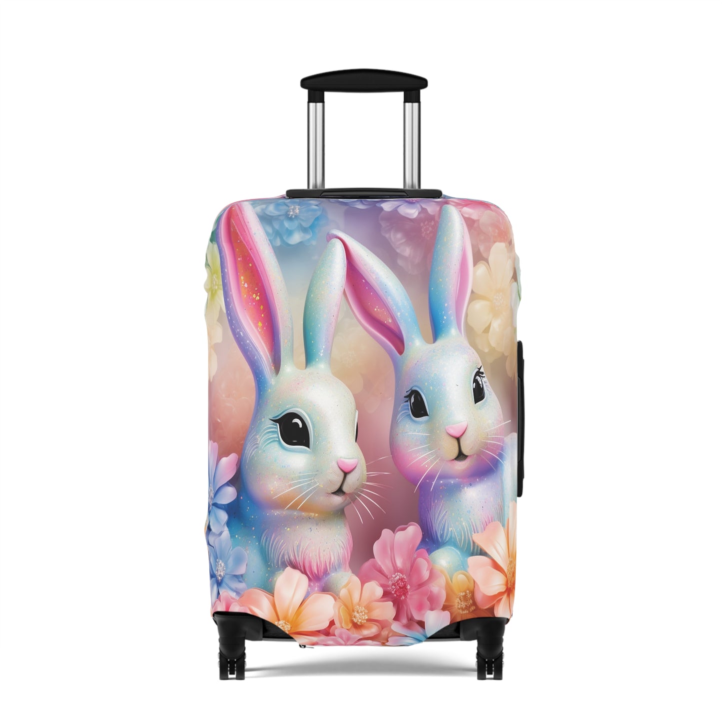 Luggage Cover, Easter, Floral Rabbits, awd-703