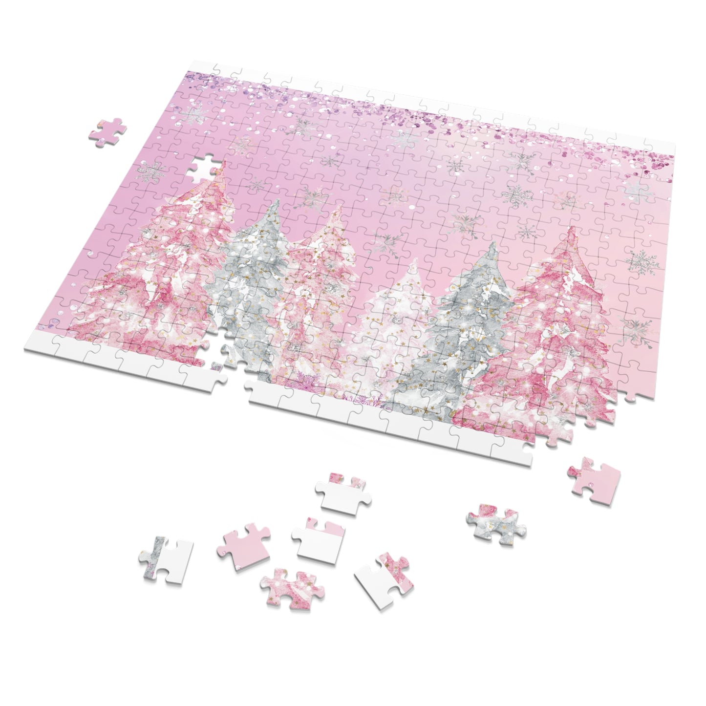 Puzzle, Christmas Trees, Personalised/Non-Personalised (30, 110, 252, 500,1000-Piece)