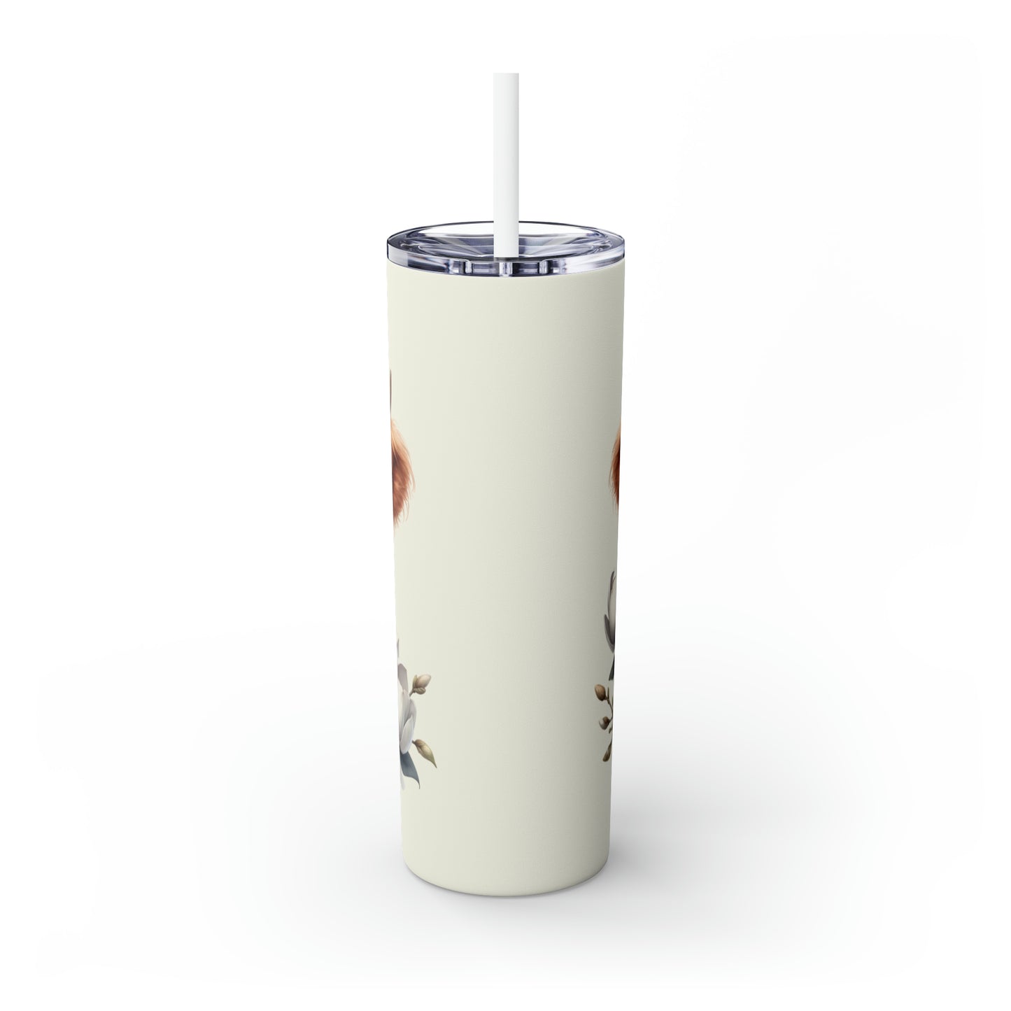 Skinny Tumbler with Straw, 20oz, Baby Highland Cow