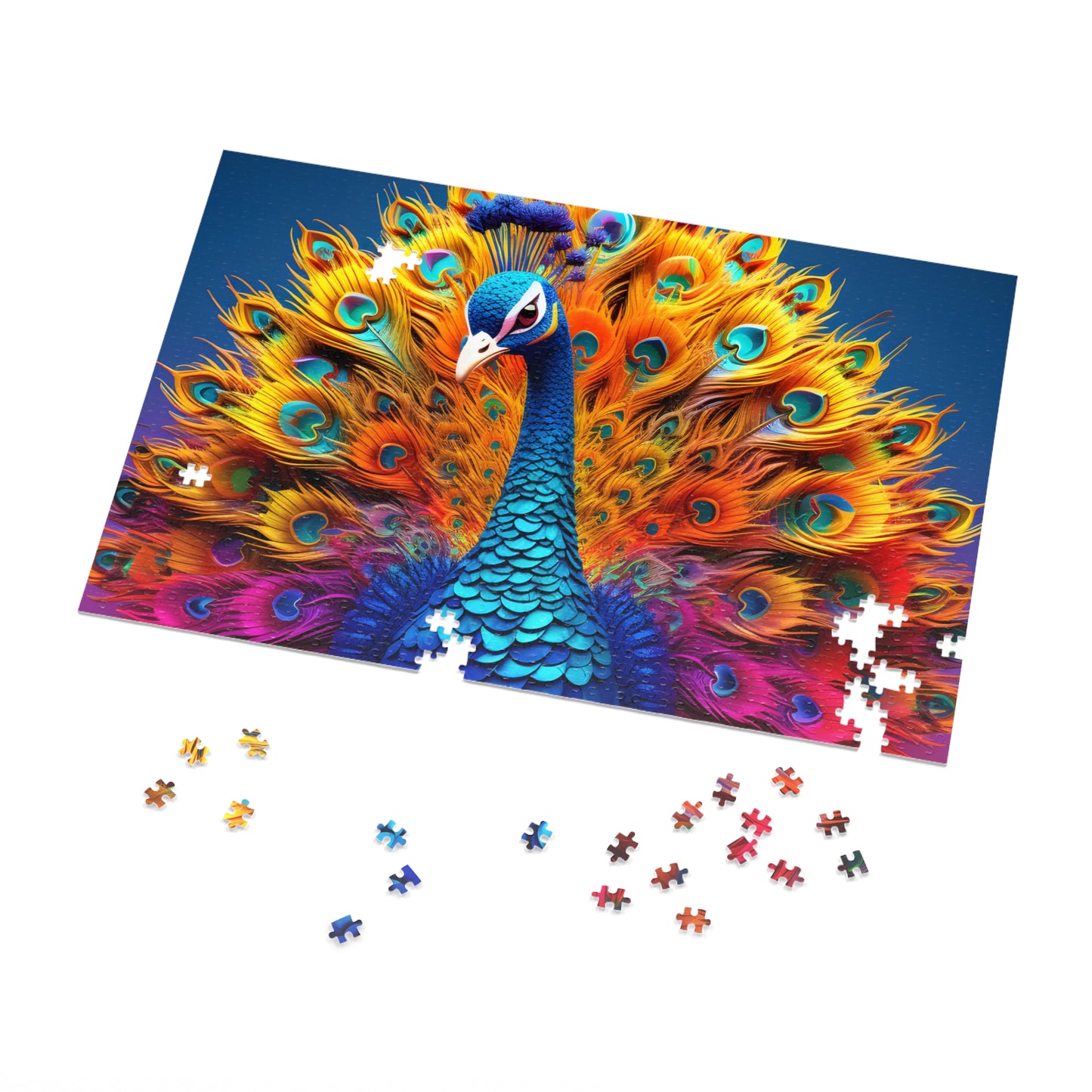 Jigsaw Puzzle, Peacock, Personalised/Non-Personalised (30, 110, 252, 500,1000-Piece)