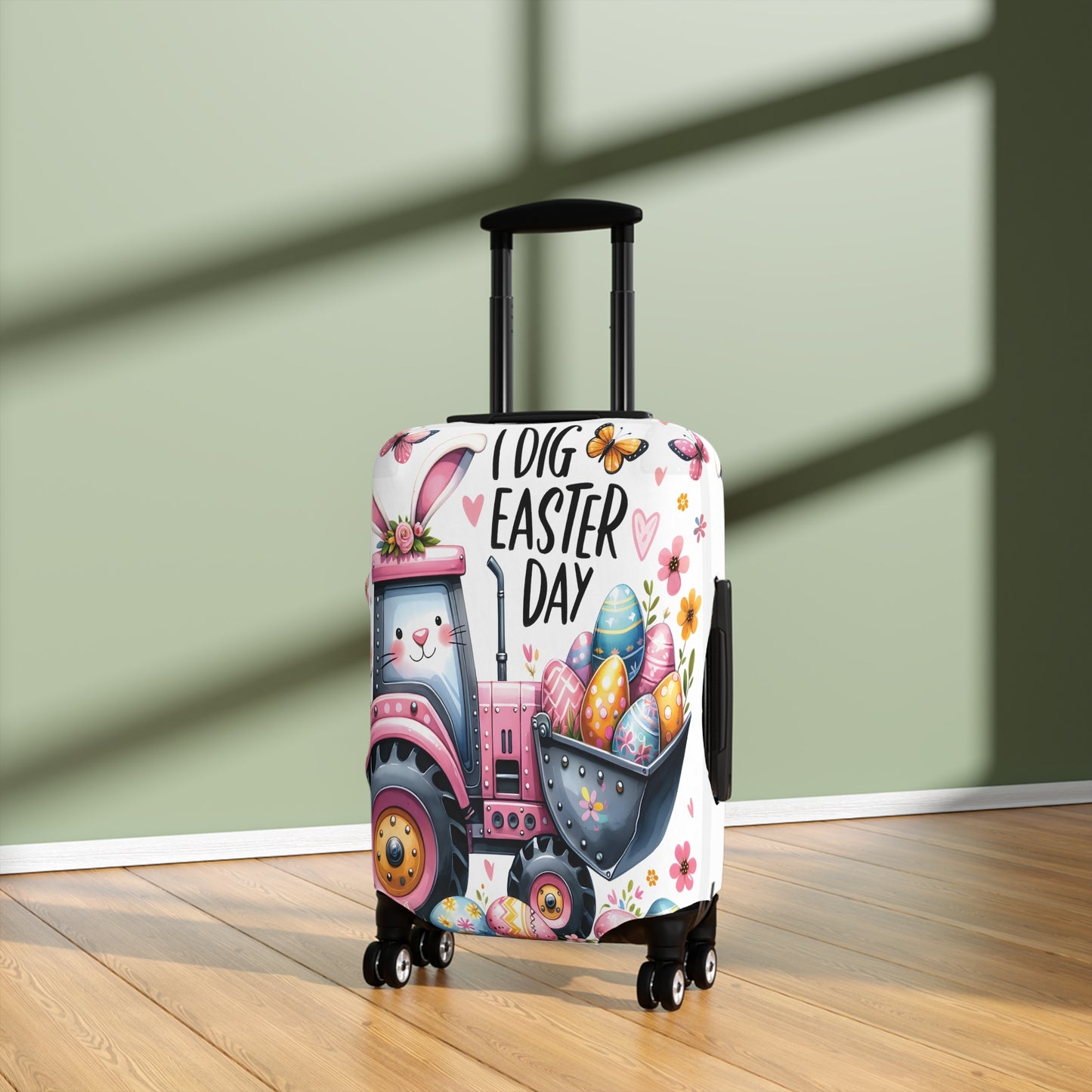 Luggage Cover, Easter, Bobcat, I dig Easter, awd-1073