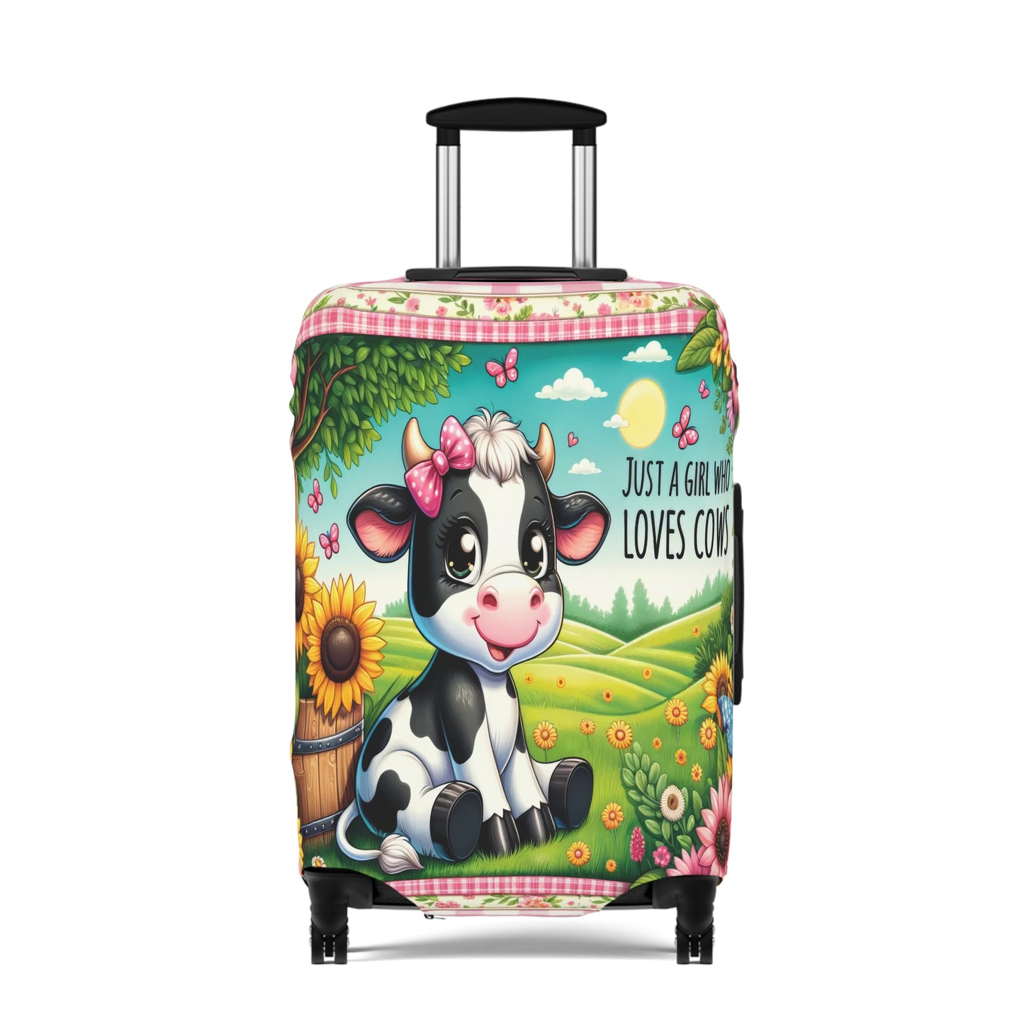 Luggage Cover, Just a Girl who Loves Cows, awd-1491