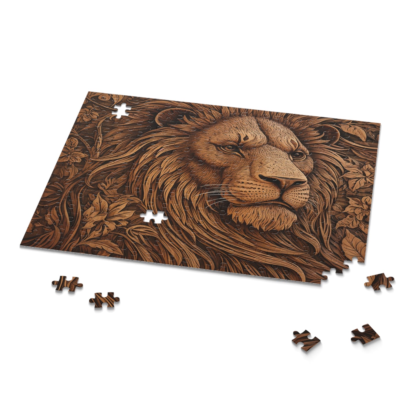 Personalised/Non-Personalised Puzzle, Lion (120, 252, 500-Piece)