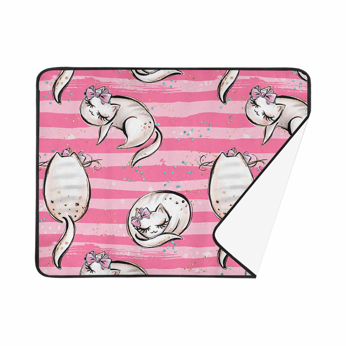 Cats Pink@2x  Beach Mats 78"x 60"