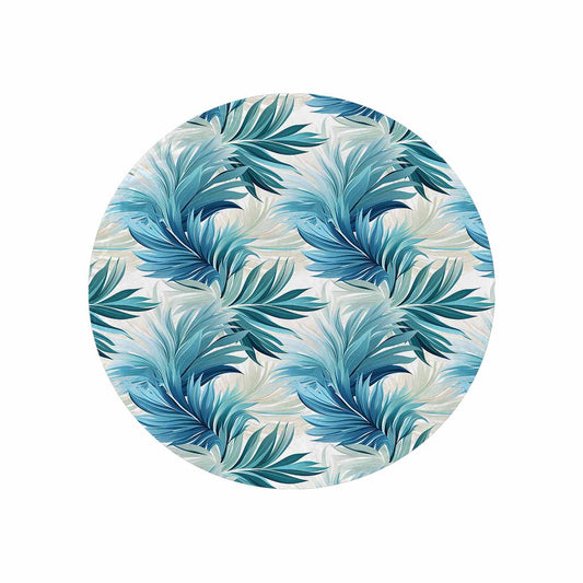 Blue Palms  Circular Micro Fleece Blanket 47"