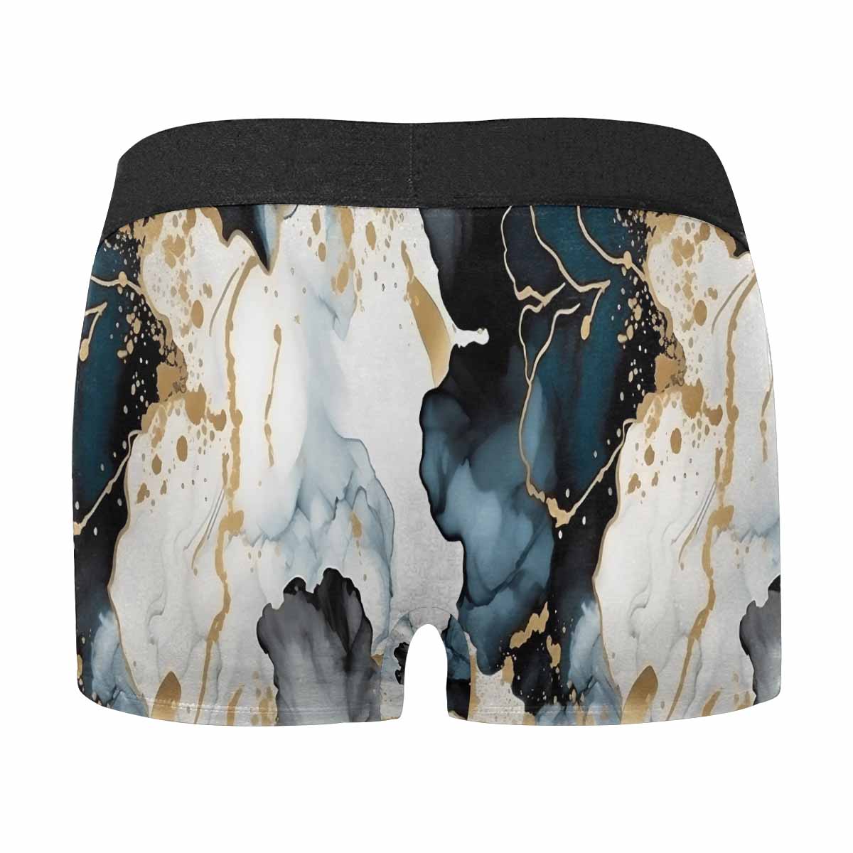 Black Ink Floral AUS Men's Boxer Briefs (Made In AUS)