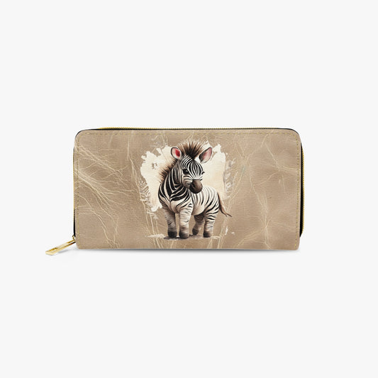 Long Type Zipper Purse - Zebra