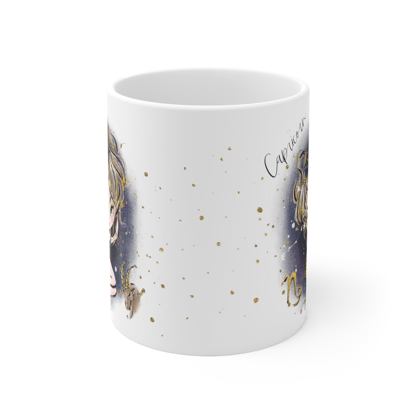 Personalised/Non Personalised Zodiac Sign, Capricorn, Ceramic Mug 11oz