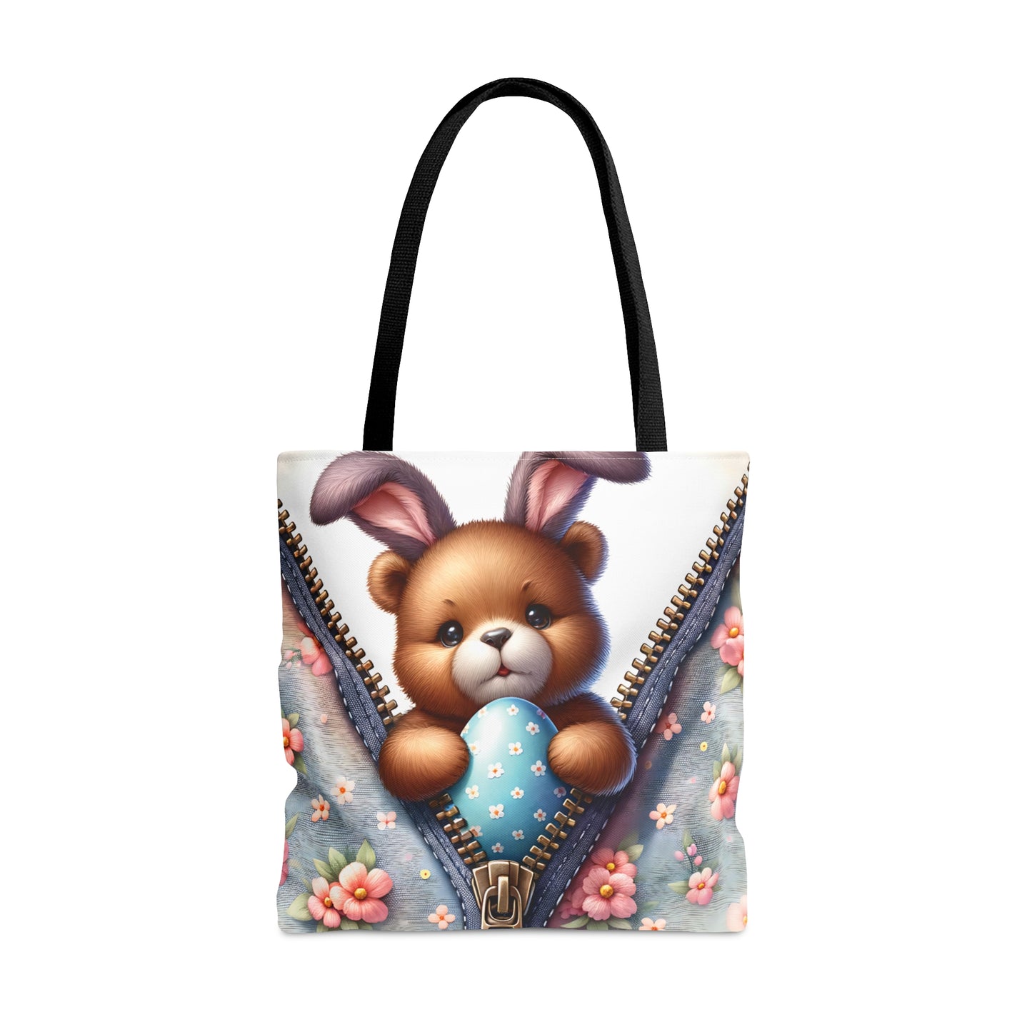 Tote Bag, Easter, Cute Bear with Bunny Ears, Personalised/Non-Personalised Tote bag