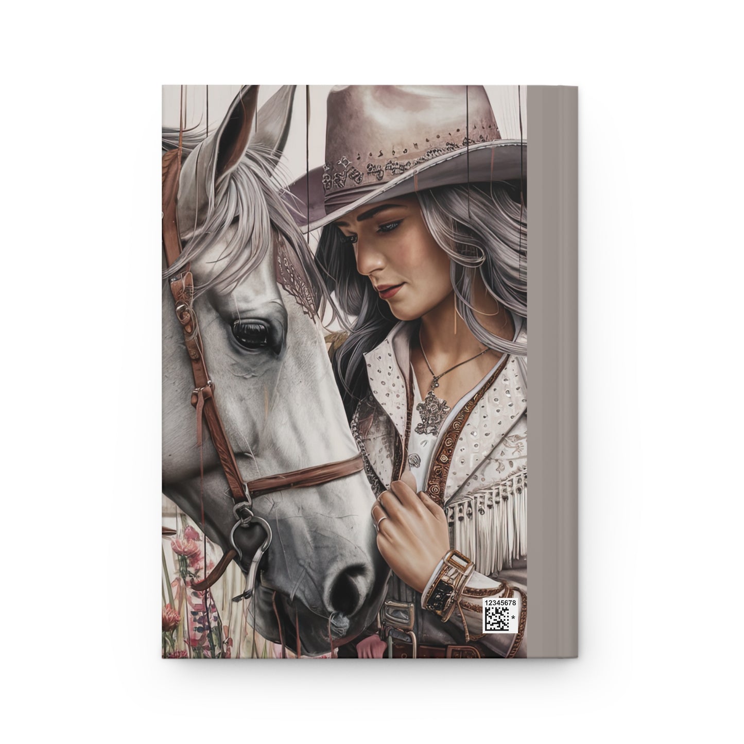 Personalised Hardcover Journal Matte, Country and Western, Cowgirl and Horse, awd-1686