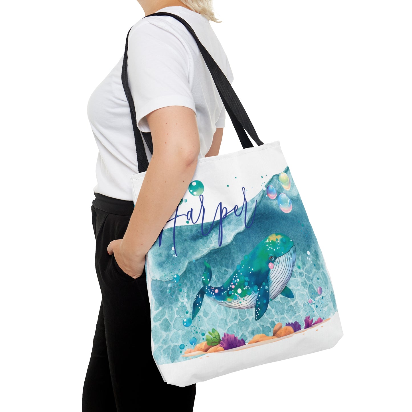 Personalised Tote Bag, Whale bag, Beach Tote Bag, Personalised/Non-Personalised