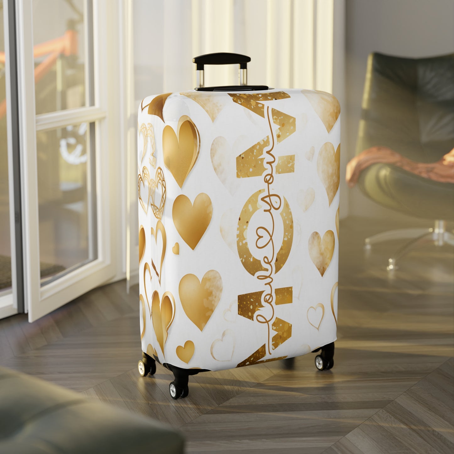 Luggage Cover, Mom, Hearts, awd-1442