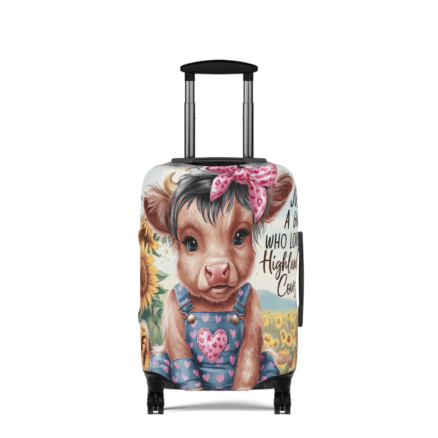 Luggage Cover, Just a Girl who Loves Highland Cows, awd-3092