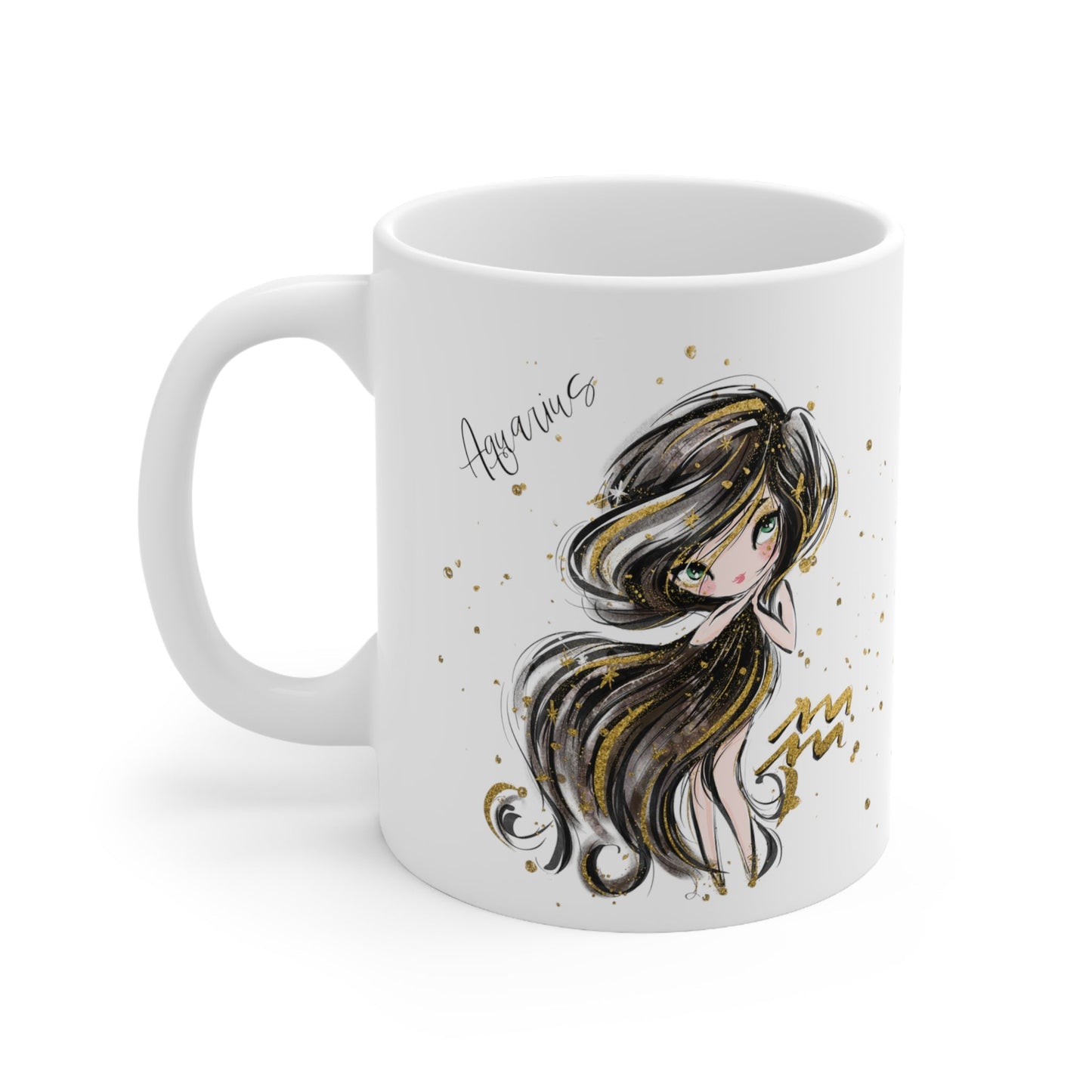 Zodiac Sign, Aquarius, Ceramic Mug 11oz - Personalised/Non Personalised