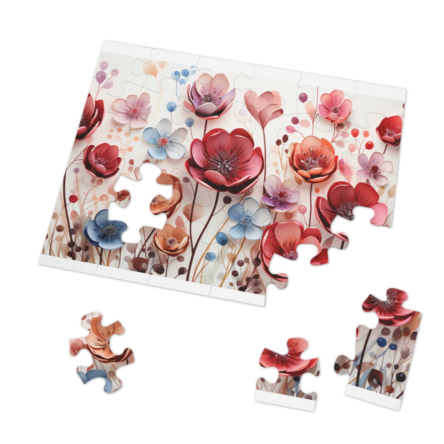 Puzzle, Floral, Wildflowers, Personalised/Non-Personalised (30, 110, 252, 500,1000-Piece) awd-654