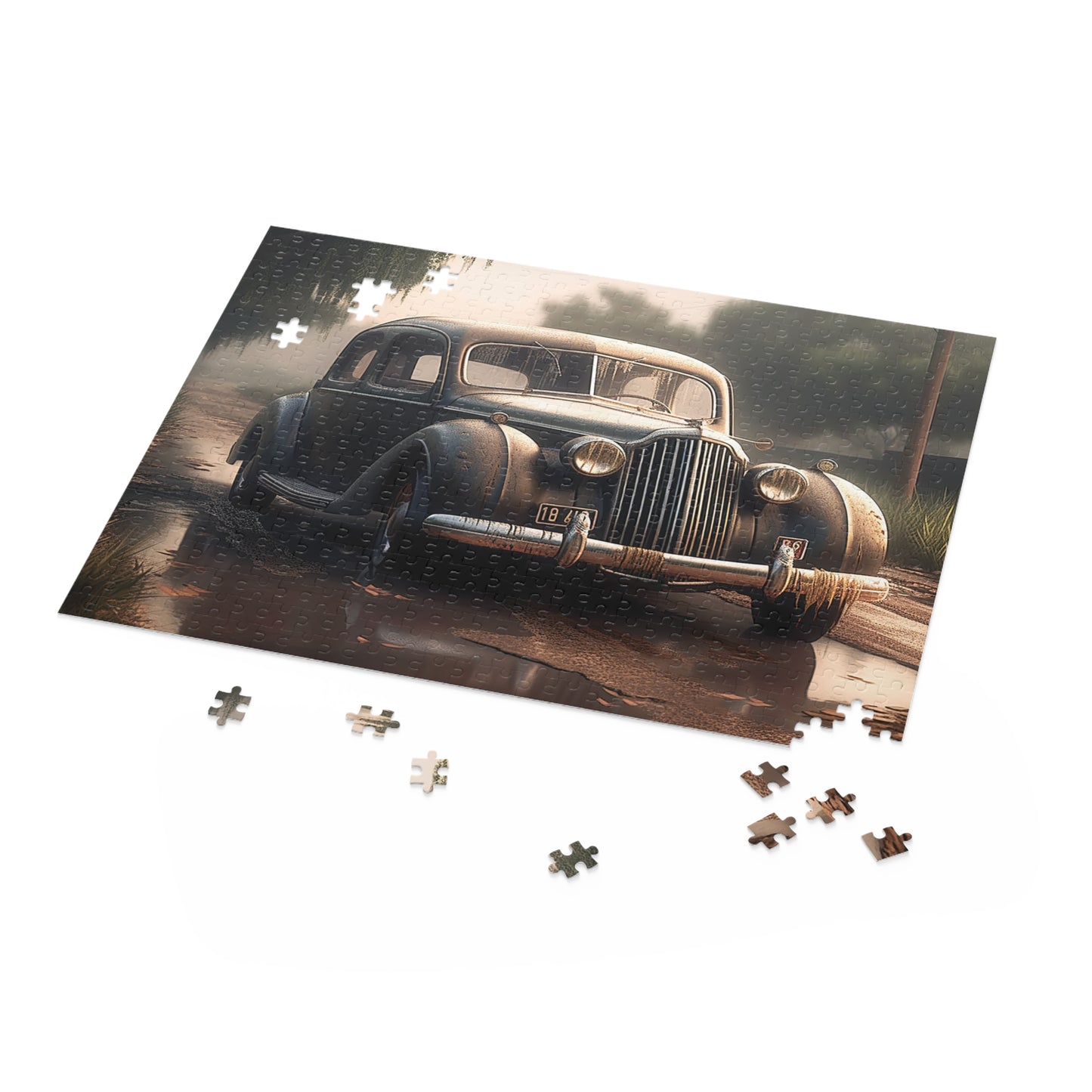 Personalised/Non-Personalised Puzzle, Vintage Car (120, 252, 500-Piece)