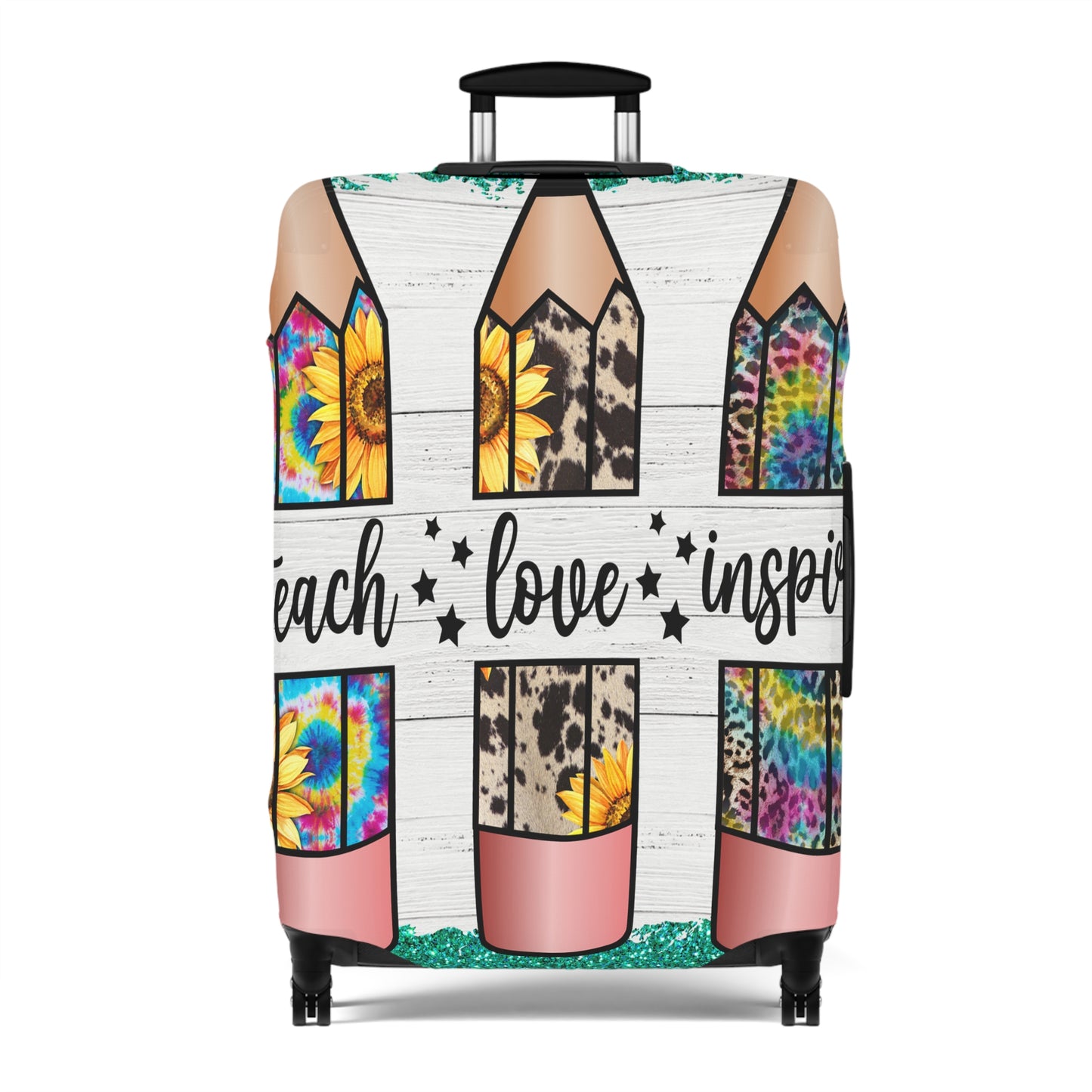 Luggage Cover, Teacher, Teach, Love, Inspire, awd-1755