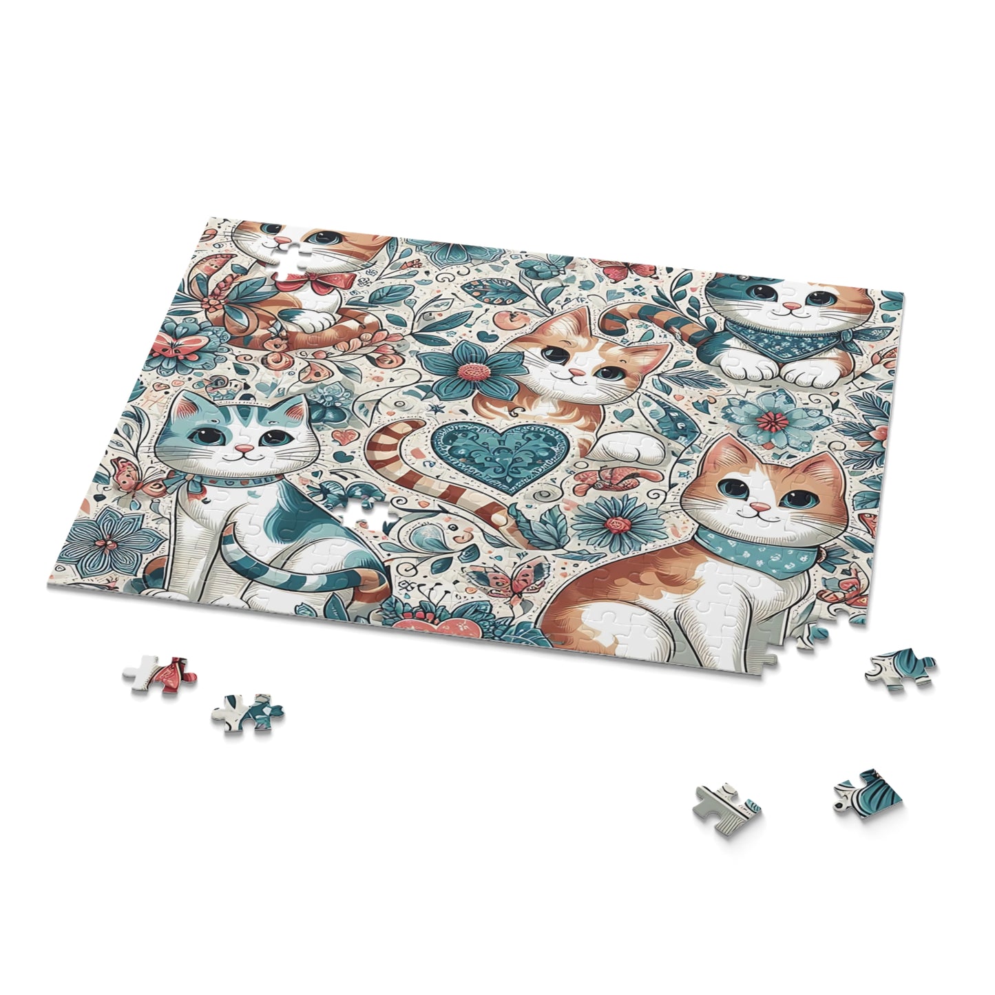 Personalised/Non-Personalised Puzzle, Cats (120, 252, 500-Piece)