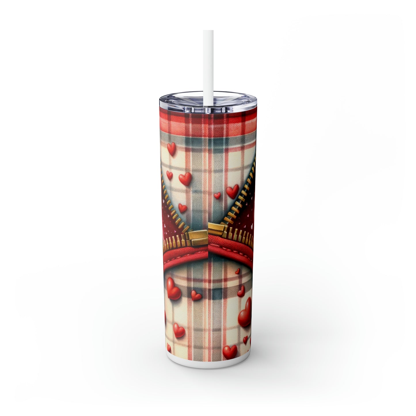 Skinny Tumbler with Straw, 20oz, Dog, Valentines Day, awd-839