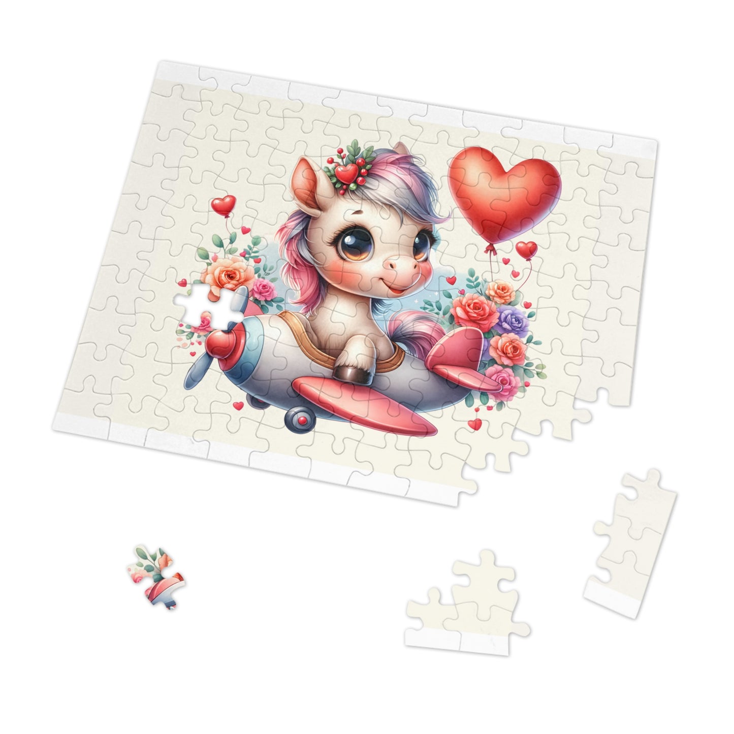 Jigsaw Puzzle, Horse in Plane, Personalised/Non-Personalised (30, 110, 252, 500,1000-Piece)