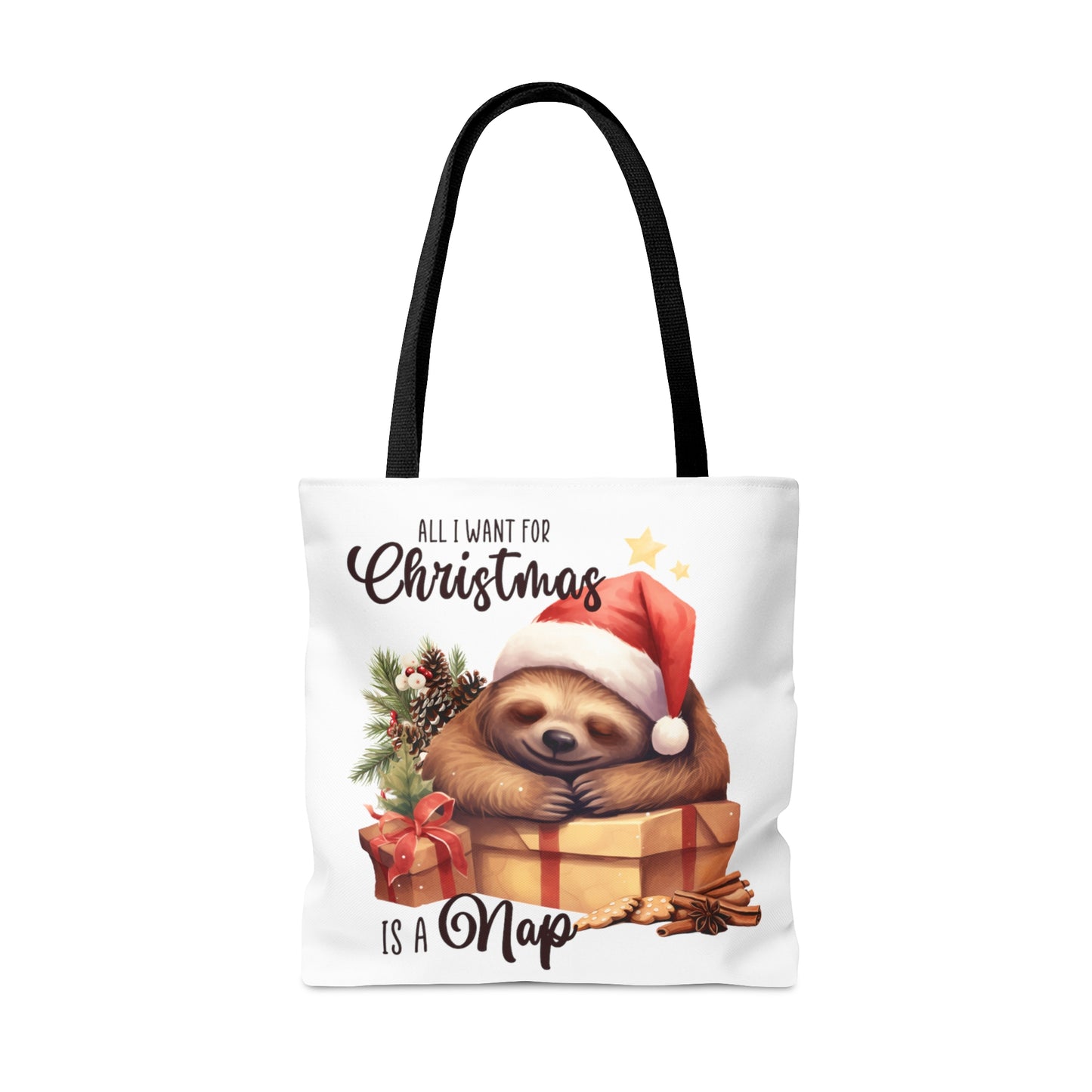 Tote Bag, Christmas, Sloth, Personalised/Non-Personalised Tote bag