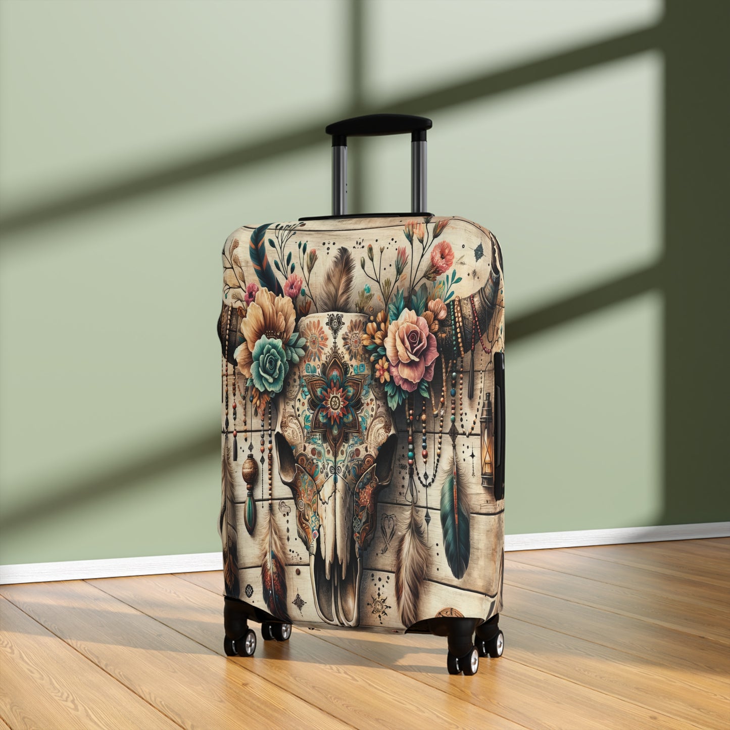 Luggage Cover, Country and Western, Boho Country Skull, awd-1810