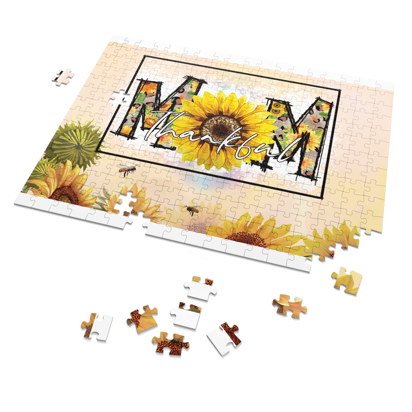 Jigsaw Puzzle, Sunflower, Mom, Personalised/Non-Personalised (30, 110, 252, 500,1000-Piece)