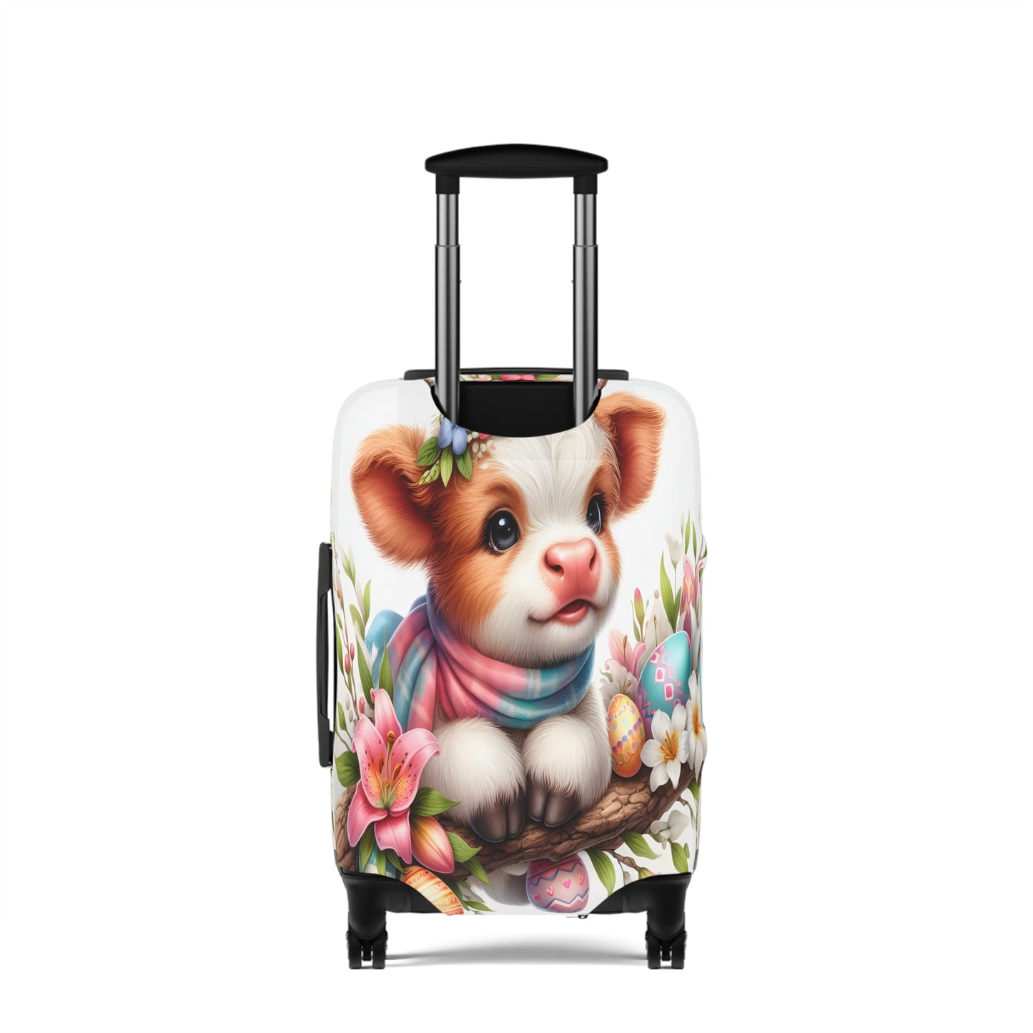 Luggage Cover, Easter, Highland Cow, awd-1632