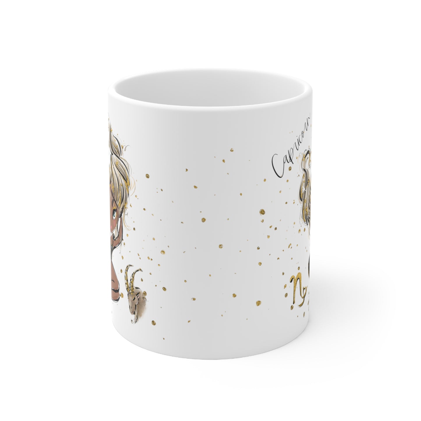 Personalised/Non Personalised Zodiac Sign, Capricorn, Ceramic Mug 11oz