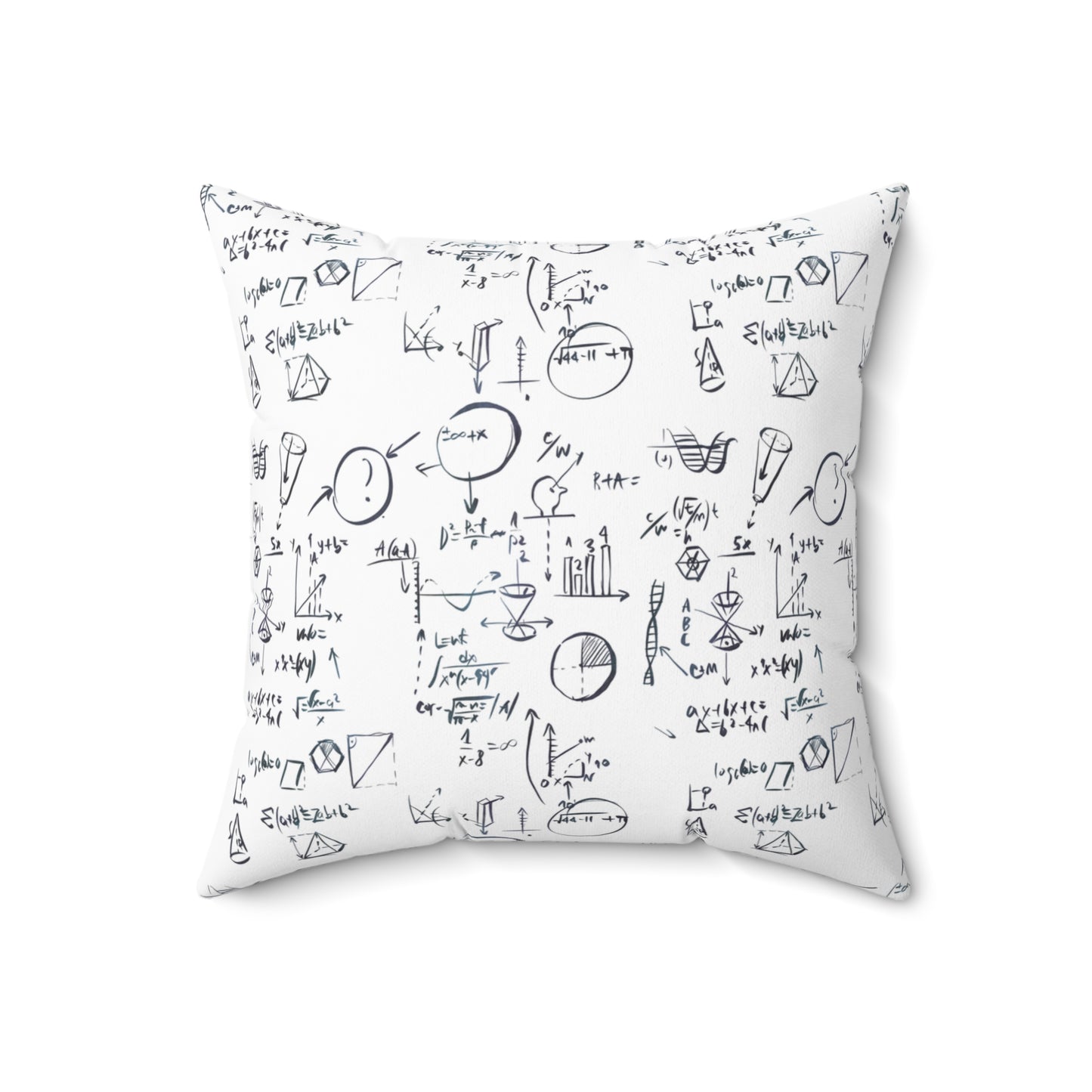 Spun Polyester Square Pillow, Scientific Cushion