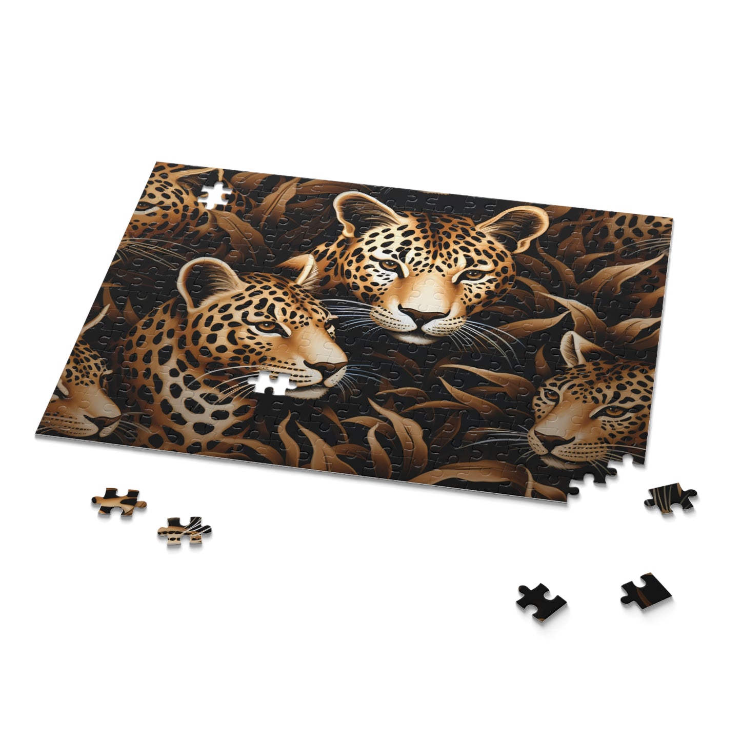 Personalised/Non-Personalised Puzzle, Leopard (120, 252, 500-Piece)