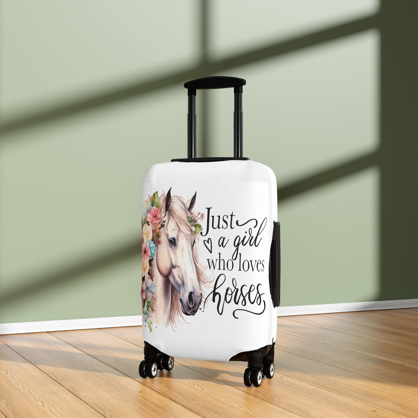 Luggage Cover, Just a Girl Who Loves Horses, awd-1075