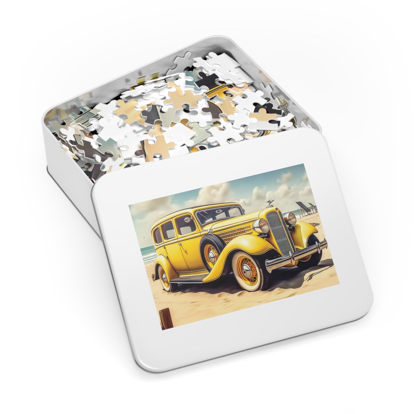 Jigsaw Puzzle, Vintage Car, Personalised/Non-Personalised (30, 110, 252, 500,1000-Piece)