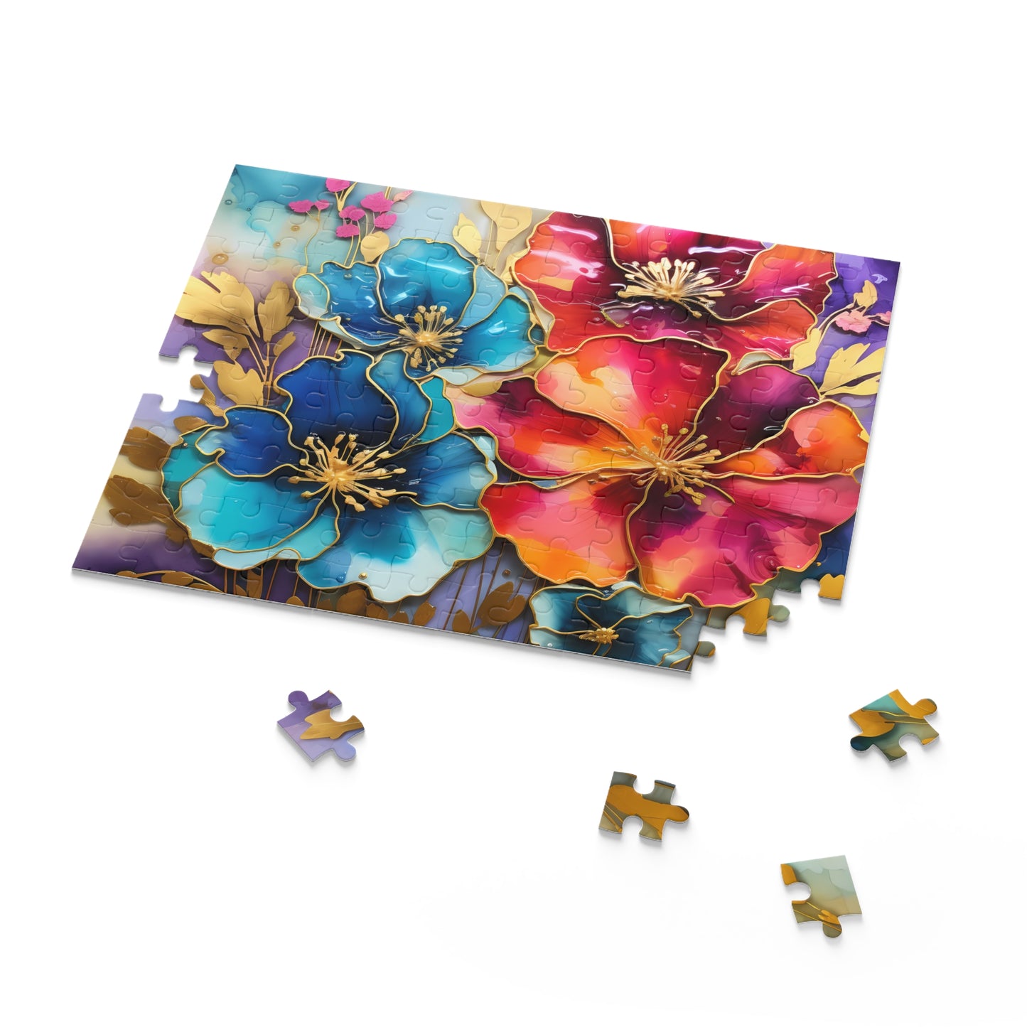 Personalised/Non-Personalised Puzzle, Floral (120, 252, 500-Piece)