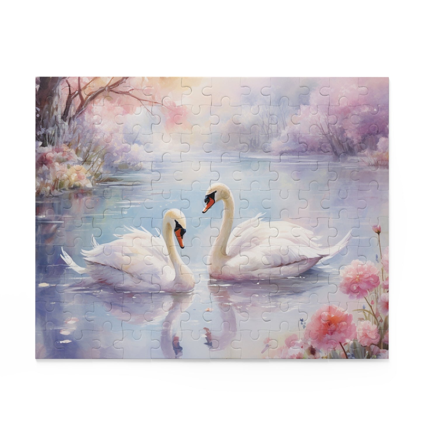 Personalised/Non-Personalised Puzzle, Swan (120, 252, 500-Piece)