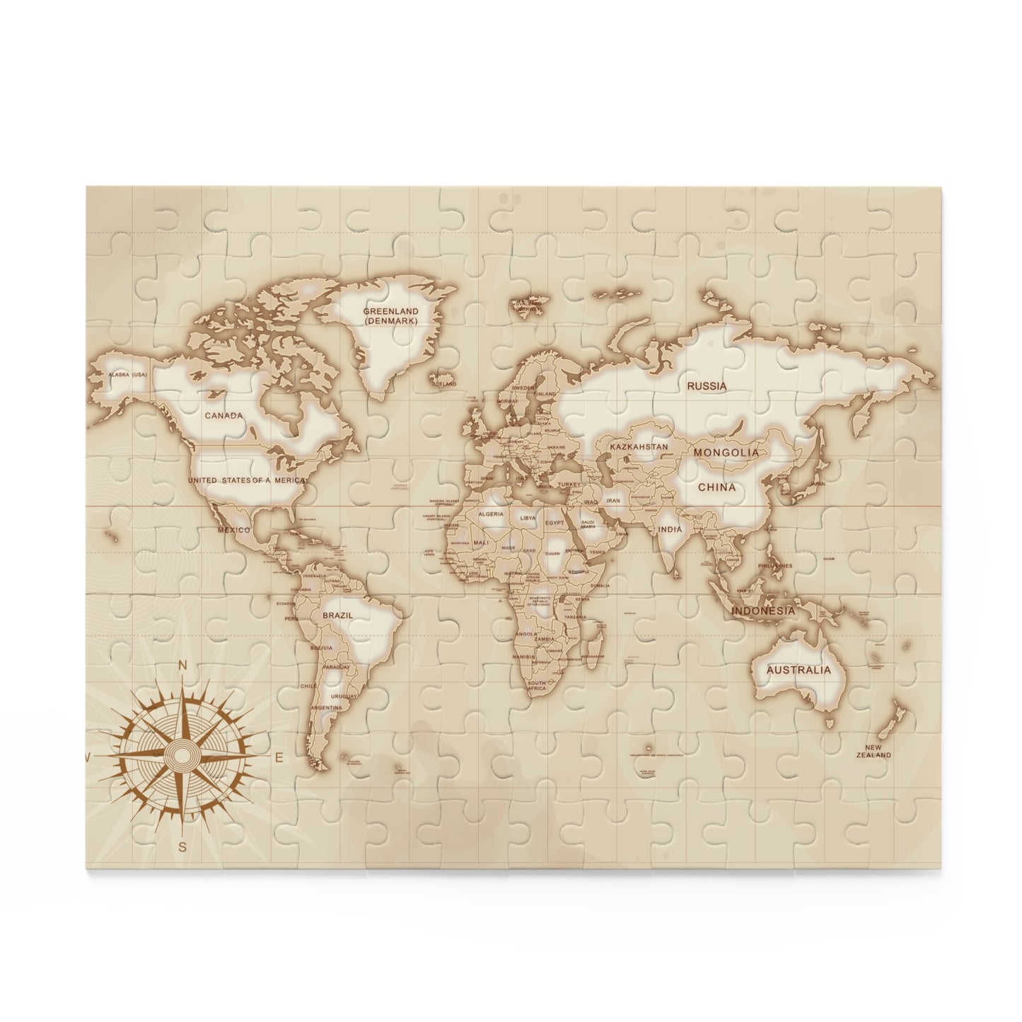 Personalised/Non-Personalised Puzzle, World Map (120, 252, 500-Piece)