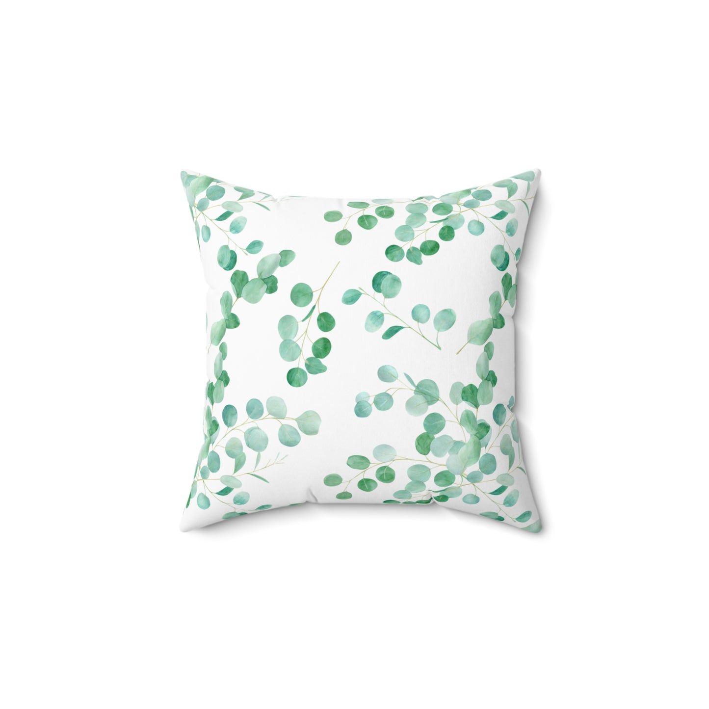 Spun Polyester Square Pillow, Australian Eucalyptus