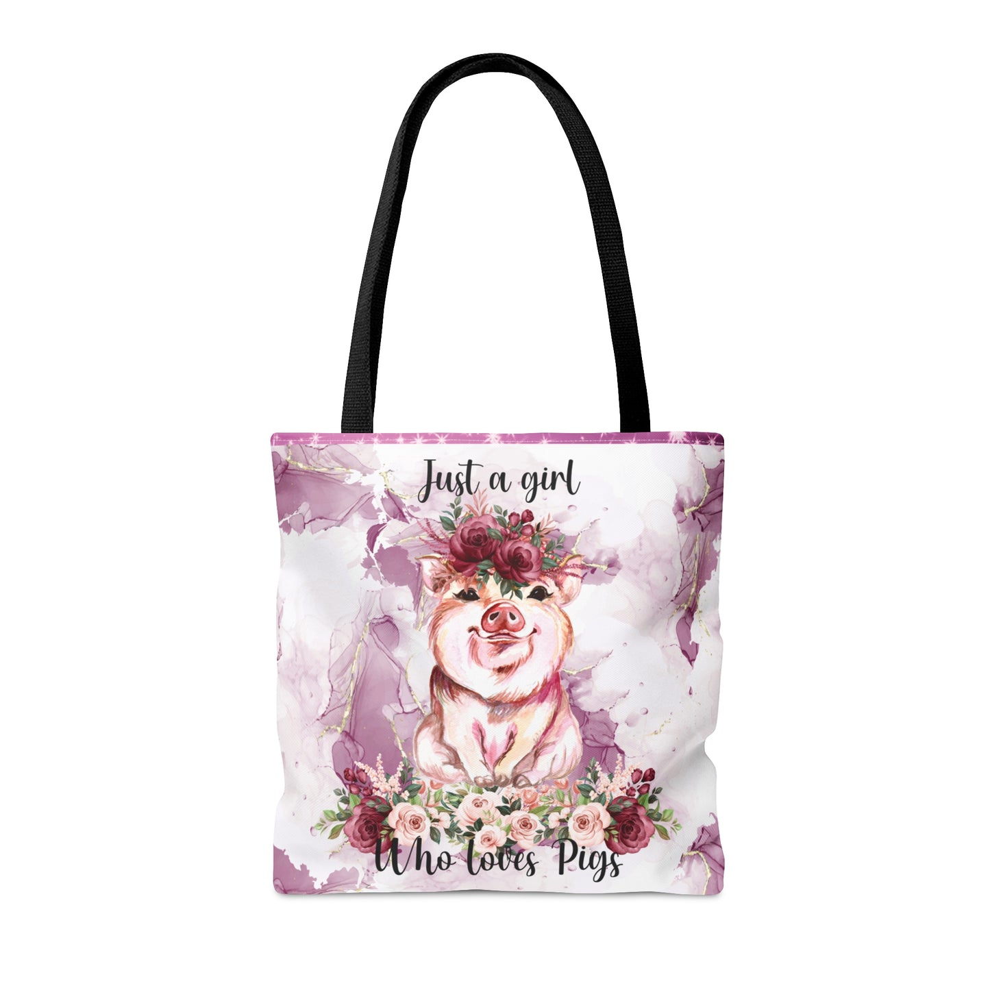 Tote Bag, Just a Girl Who Loves Pigs, Personalised/Non-Personalised Tote bag