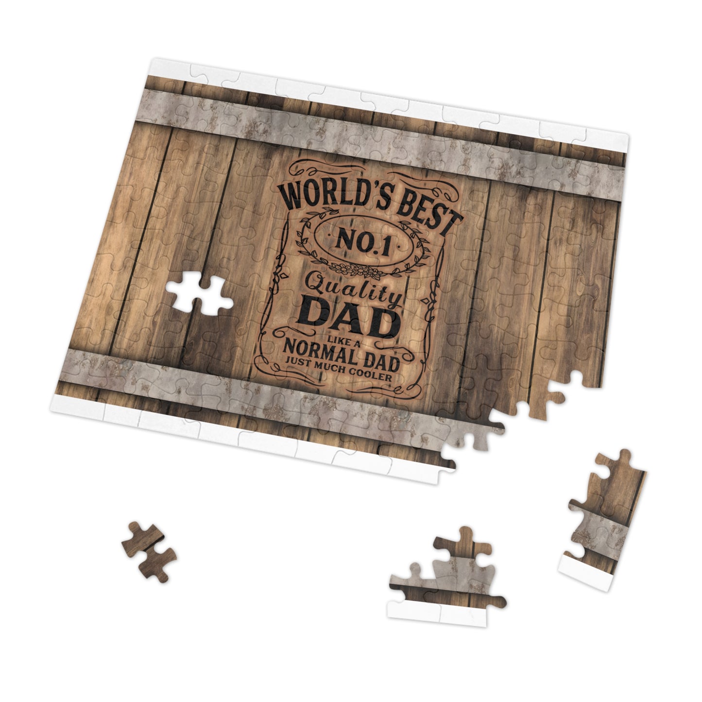 Puzzle, Dad, World's Best Dad, Personalised/Non-Personalised (30, 110, 252, 500,1000-Piece) awd-573