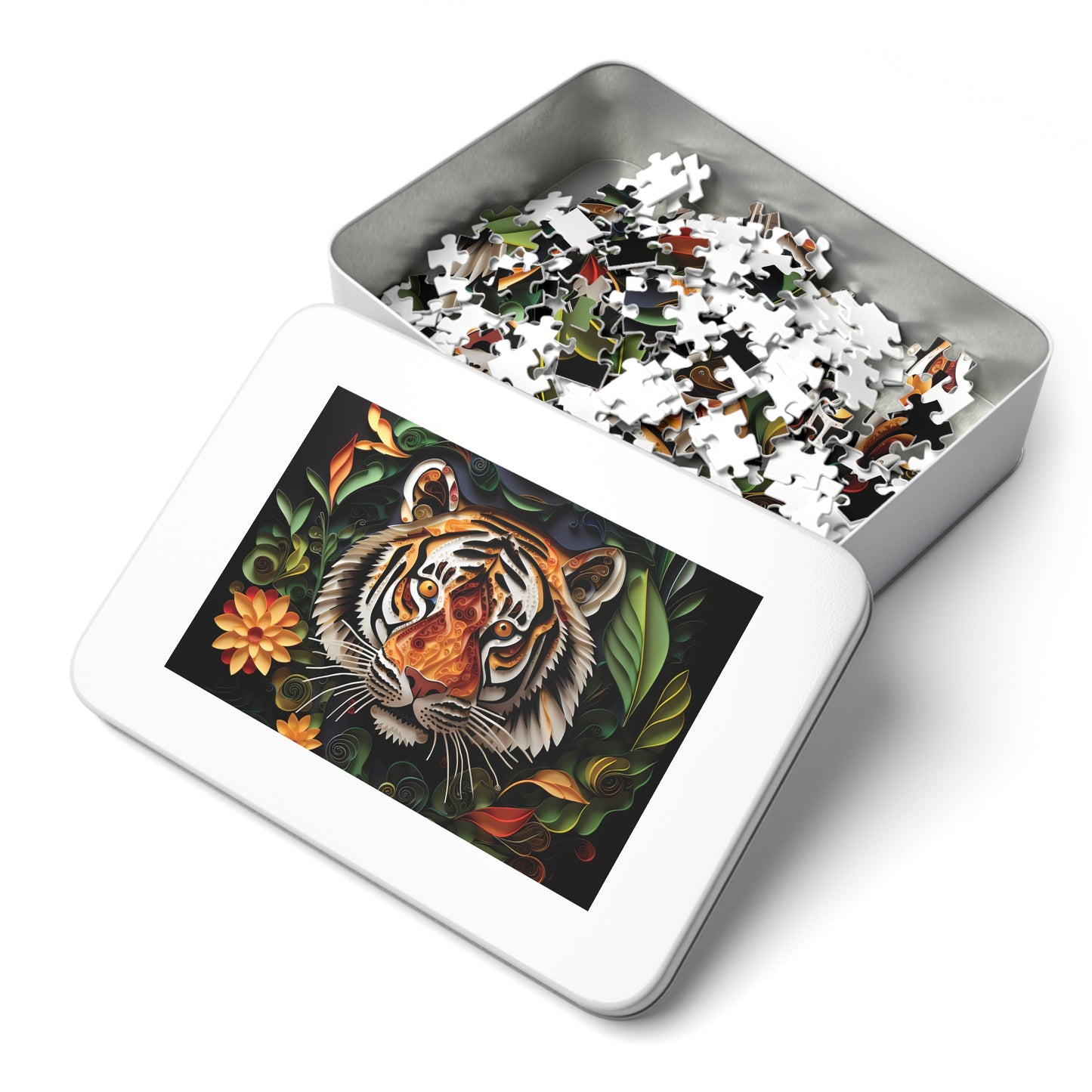 Jigsaw Puzzle, Tiger, Personalised/Non-Personalised (30, 110, 252, 500,1000-Piece)