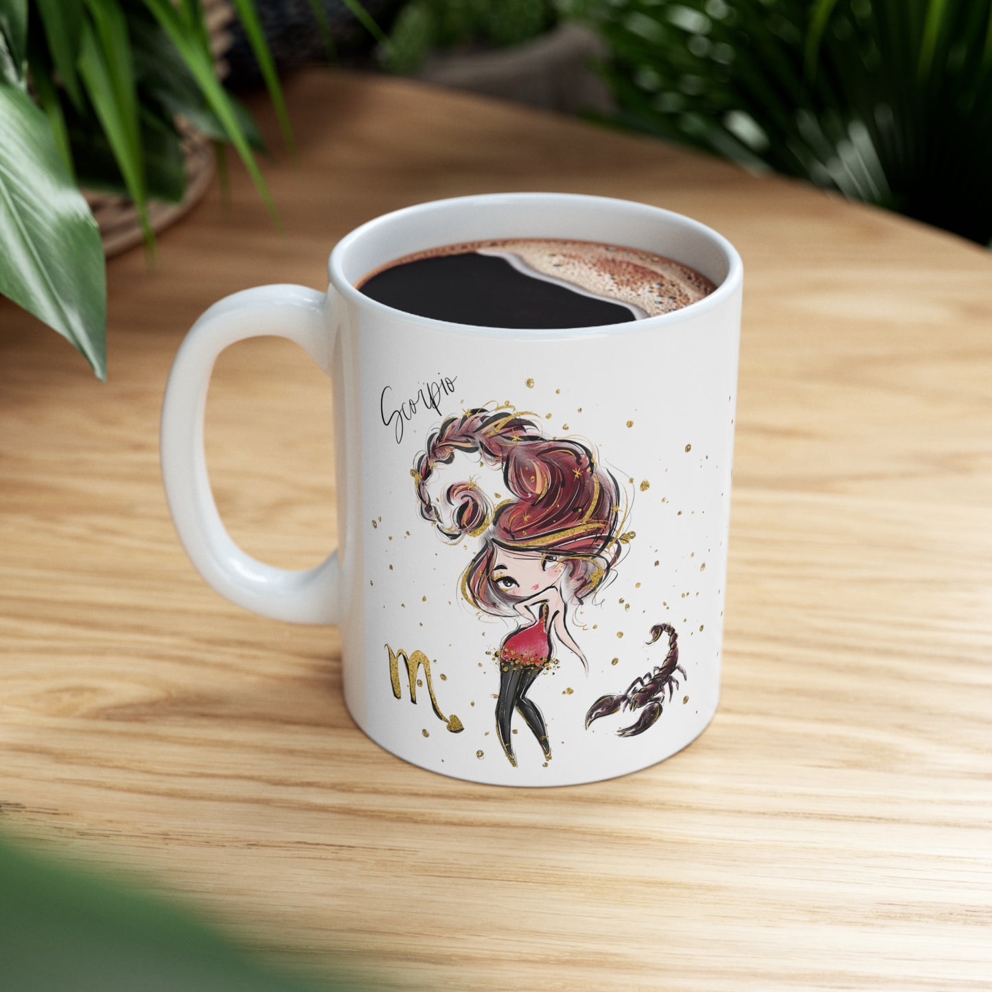 Personalised/Non Personalised Zodiac Sign, Scorpio, Ceramic Mug 11oz