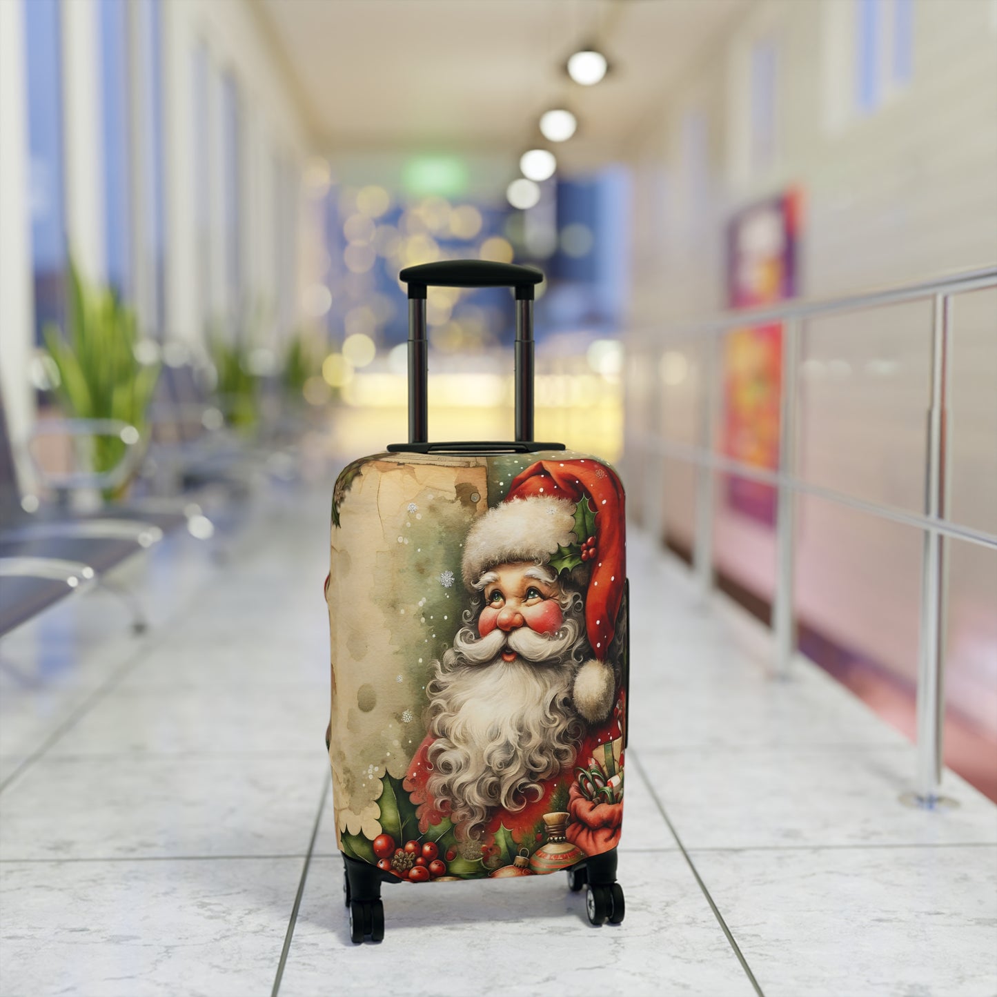 Luggage Cover, Christmas, Vintage Santa, awd-1478