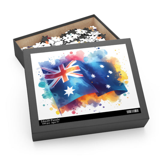 Personalised/Non-Personalised Puzzle, Australian Flag (120, 252, 500-Piece)