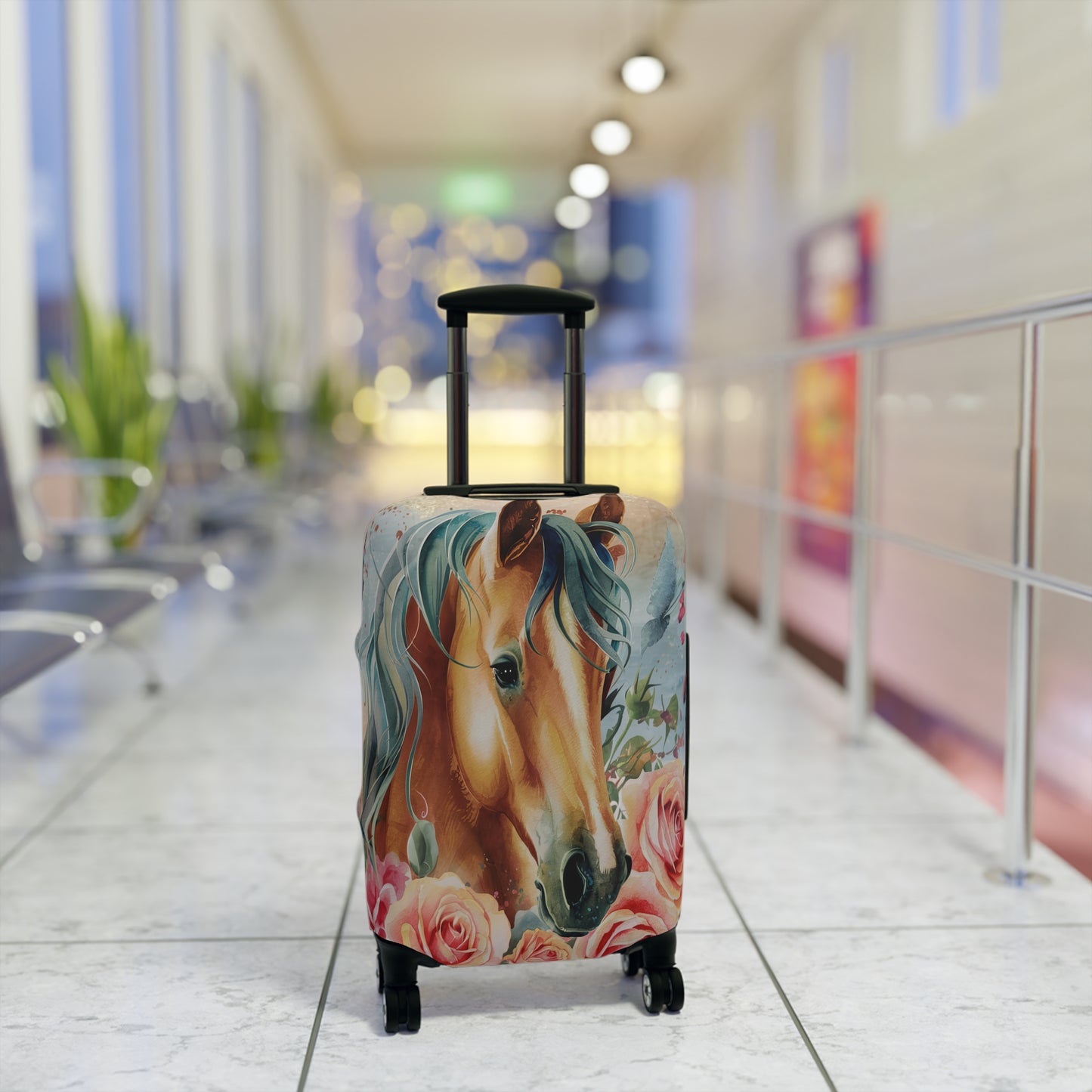 Luggage Cover, Country and Western, Boho Floral Horse, awd-1720