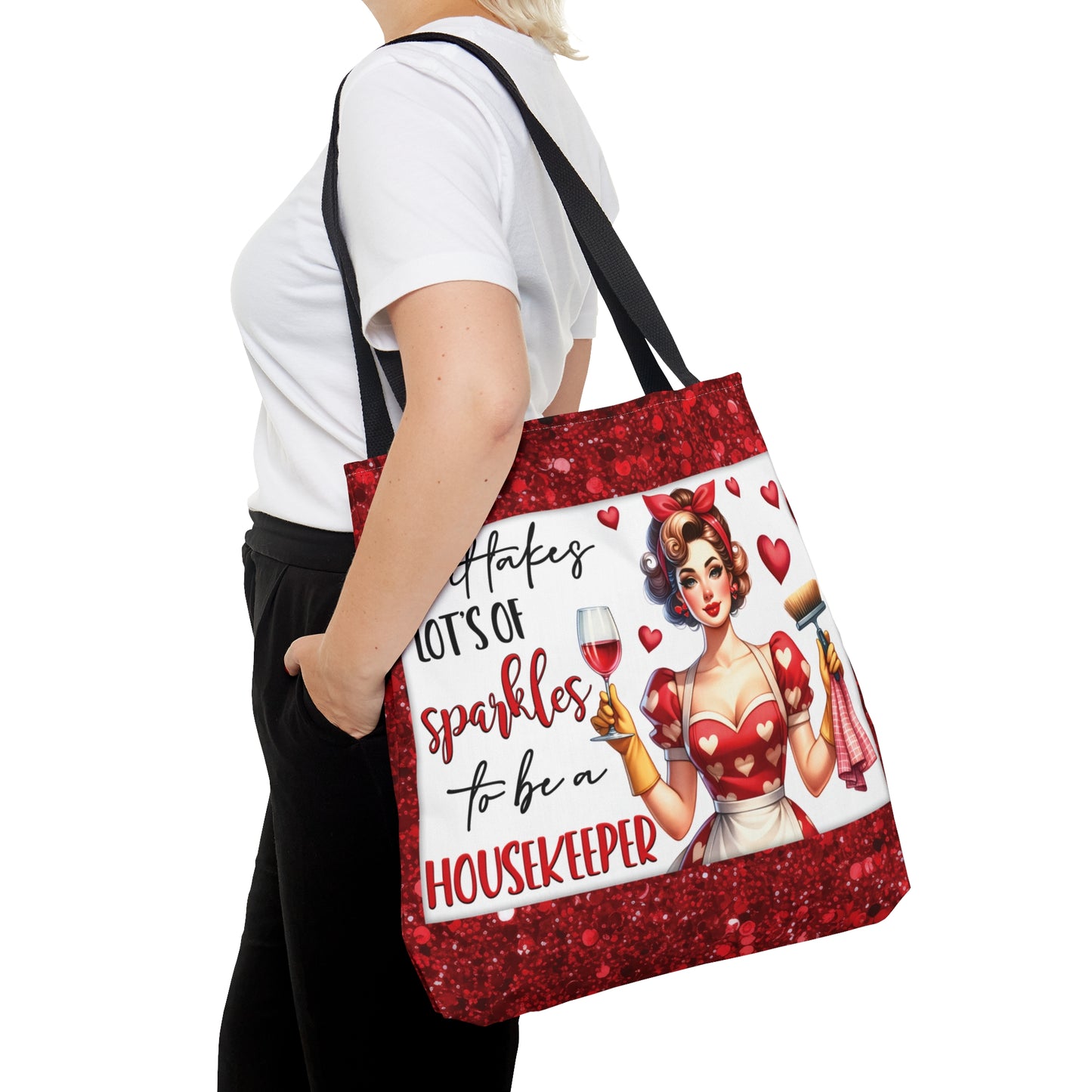 Tote Bag, Retro, It takes alot of Sparkles to be a Housekeeper