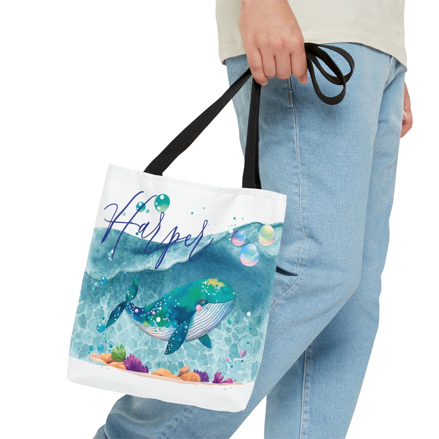 Personalised Tote Bag, Whale bag, Beach Tote Bag, Personalised/Non-Personalised